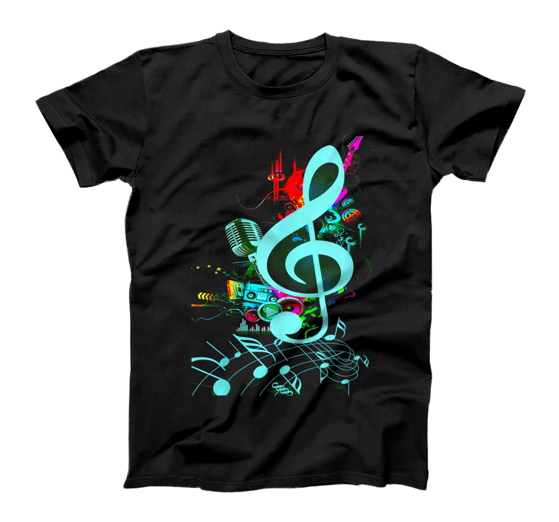 Vintage Music Treble Clef Keys Of 80s 90s Mix Tape Gift T-Shirt, Kid T-Shirt and Women T-Shirt