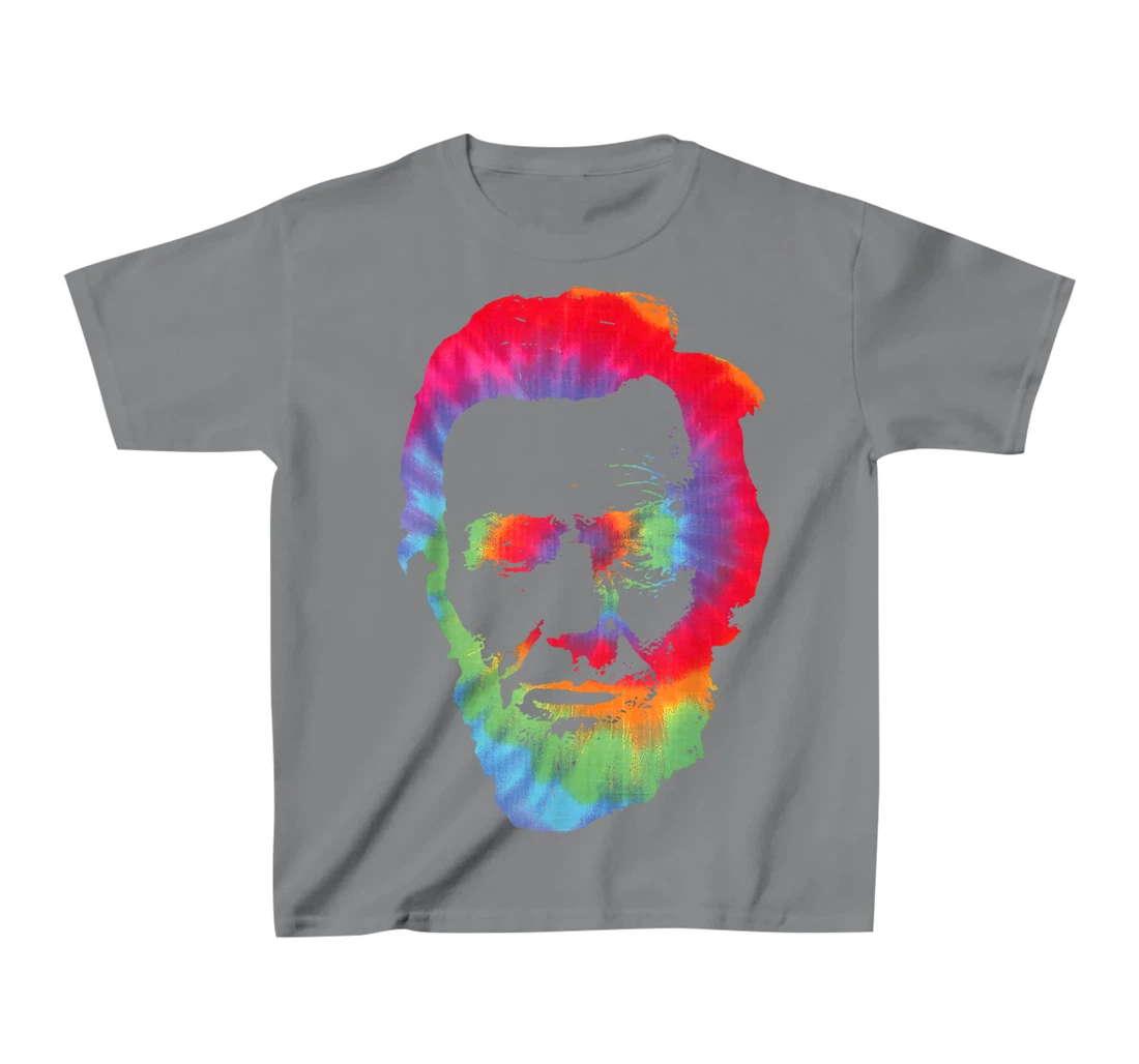 Womens Abe Abraham Lincoln Tie Dye Retro President 4th Of July T-Shirt, Kid T-Shirt and Women T-Shirt