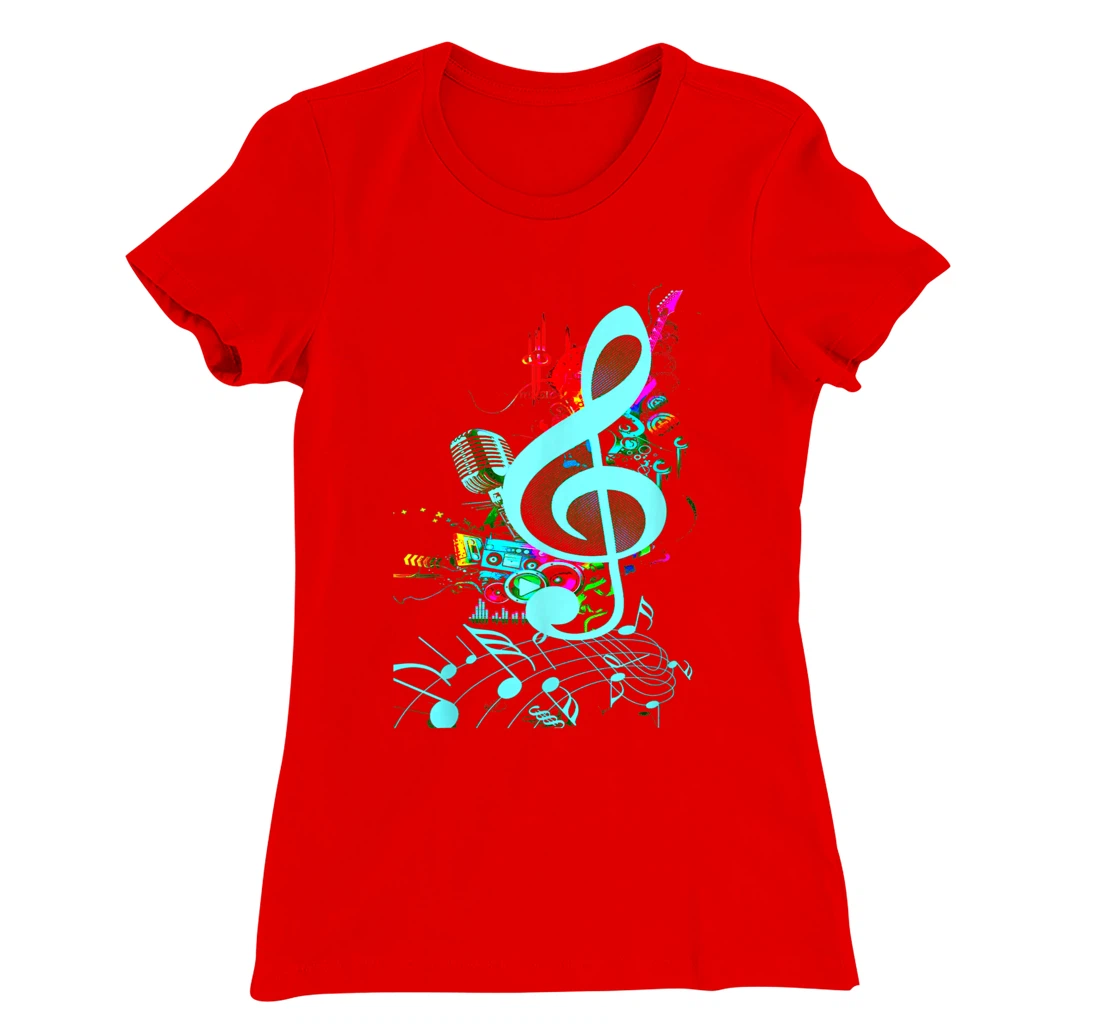 Vintage Music Treble Clef Keys Of 80s 90s Mix Tape Gift T-Shirt, Kid T-Shirt and Women T-Shirt