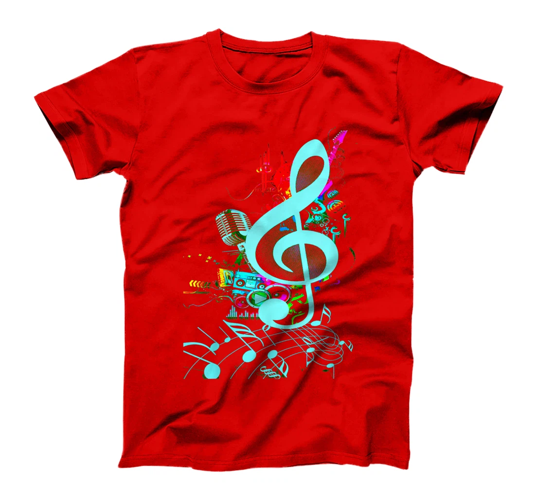 Vintage Music Treble Clef Keys Of 80s 90s Mix Tape Gift T-Shirt, Kid T-Shirt and Women T-Shirt