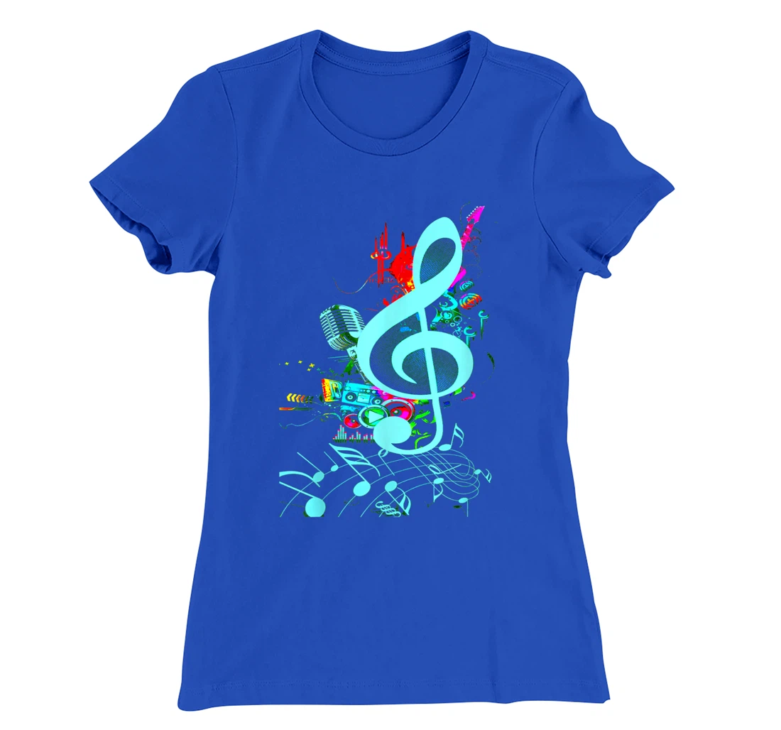 Vintage Music Treble Clef Keys Of 80s 90s Mix Tape Gift T-Shirt, Kid T-Shirt and Women T-Shirt