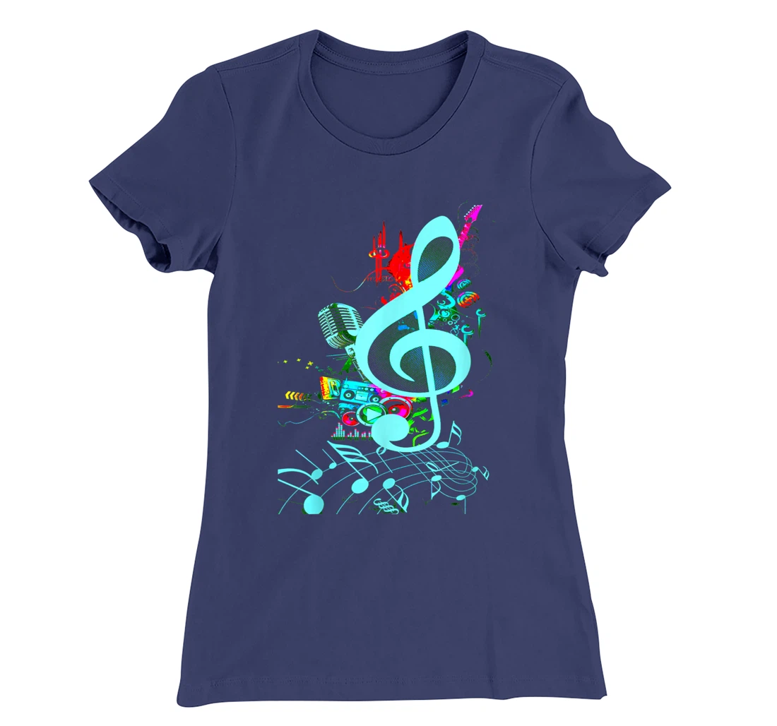 Vintage Music Treble Clef Keys Of 80s 90s Mix Tape Gift T-Shirt, Kid T-Shirt and Women T-Shirt