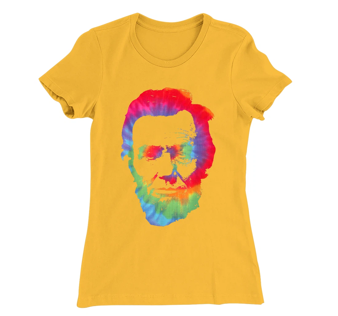 Womens Abe Abraham Lincoln Tie Dye Retro President 4th Of July T-Shirt, Kid T-Shirt and Women T-Shirt