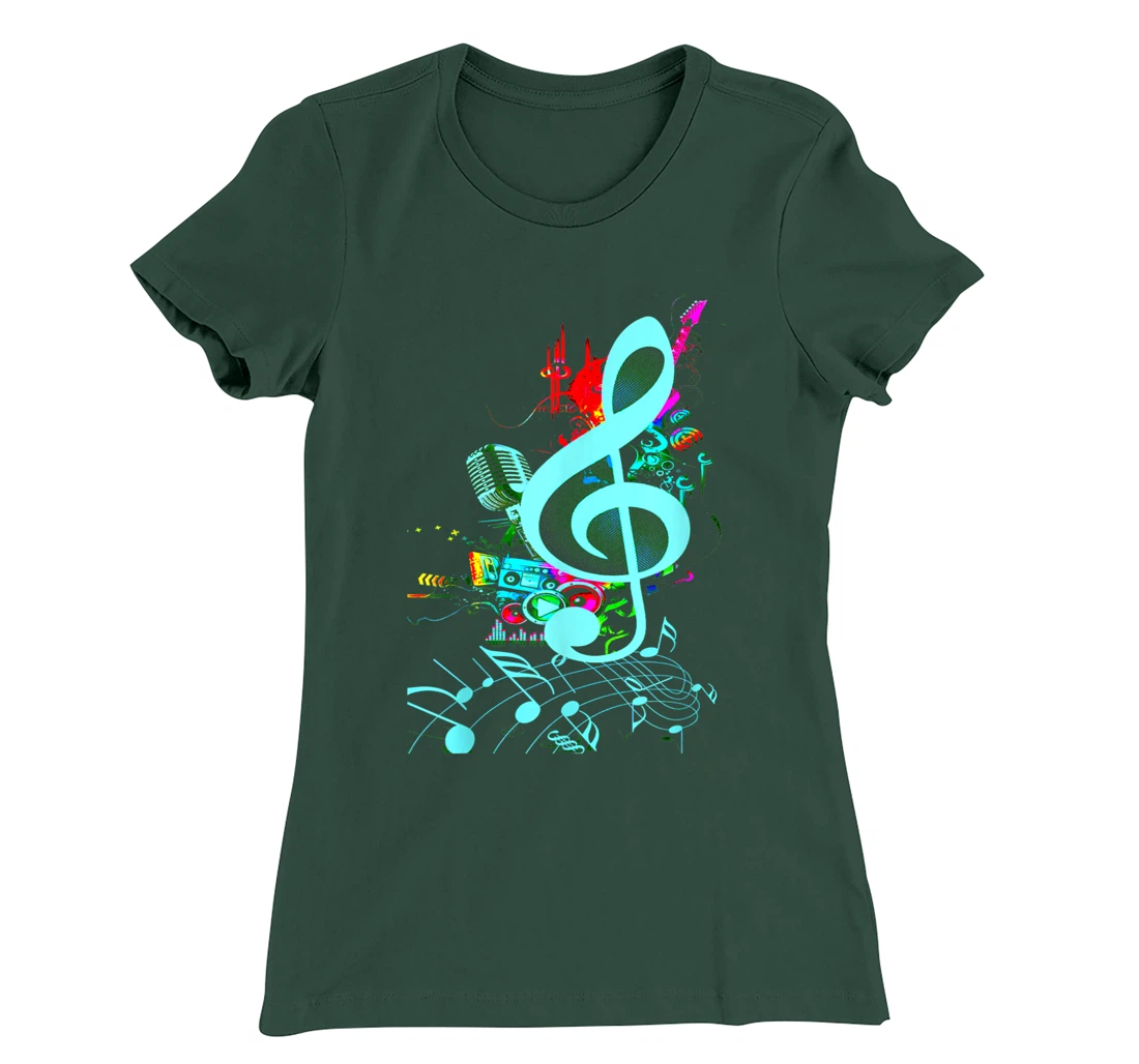 Vintage Music Treble Clef Keys Of 80s 90s Mix Tape Gift T-Shirt, Kid T-Shirt and Women T-Shirt