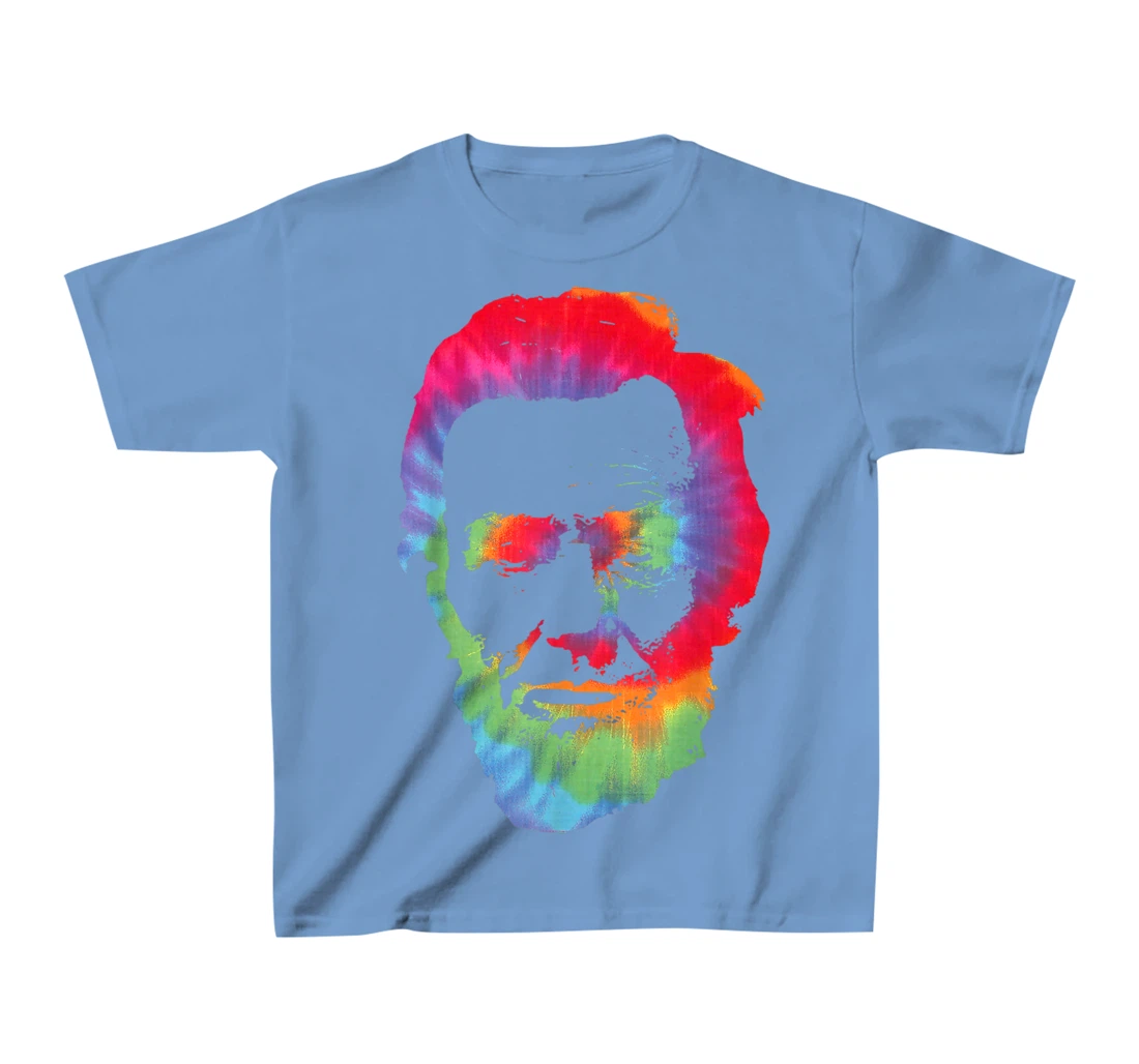 Womens Abe Abraham Lincoln Tie Dye Retro President 4th Of July T-Shirt, Kid T-Shirt and Women T-Shirt