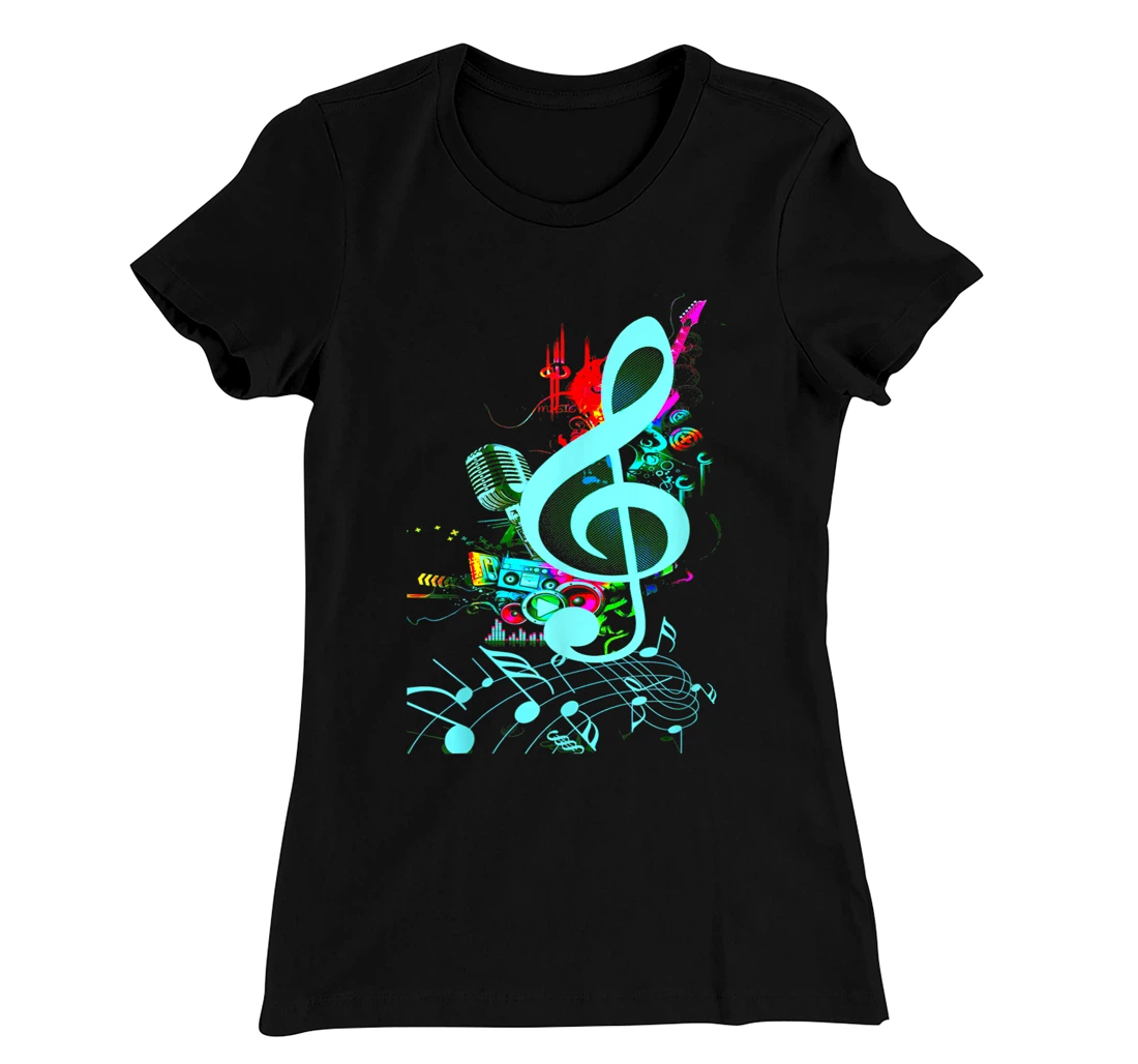 Vintage Music Treble Clef Keys Of 80s 90s Mix Tape Gift T-Shirt, Kid T-Shirt and Women T-Shirt
