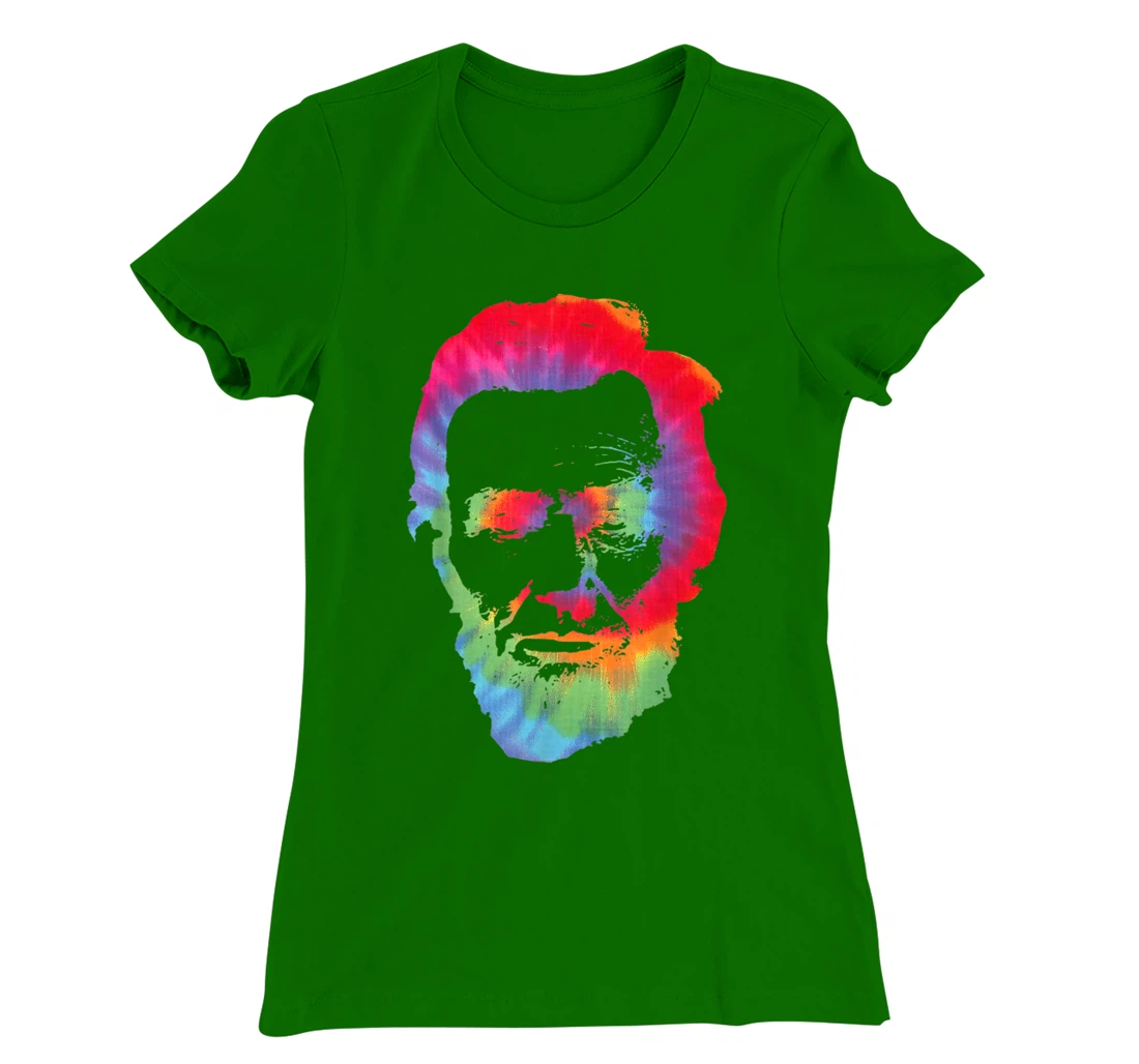 Womens Abe Abraham Lincoln Tie Dye Retro President 4th Of July T-Shirt, Kid T-Shirt and Women T-Shirt
