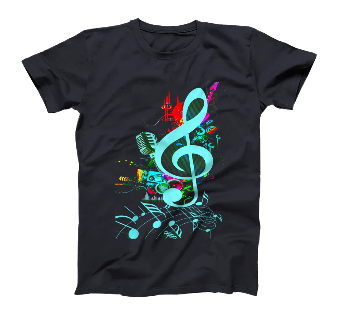 Vintage Music Treble Clef Keys Of 80s 90s Mix Tape Gift T-Shirt, Kid T-Shirt and Women T-Shirt