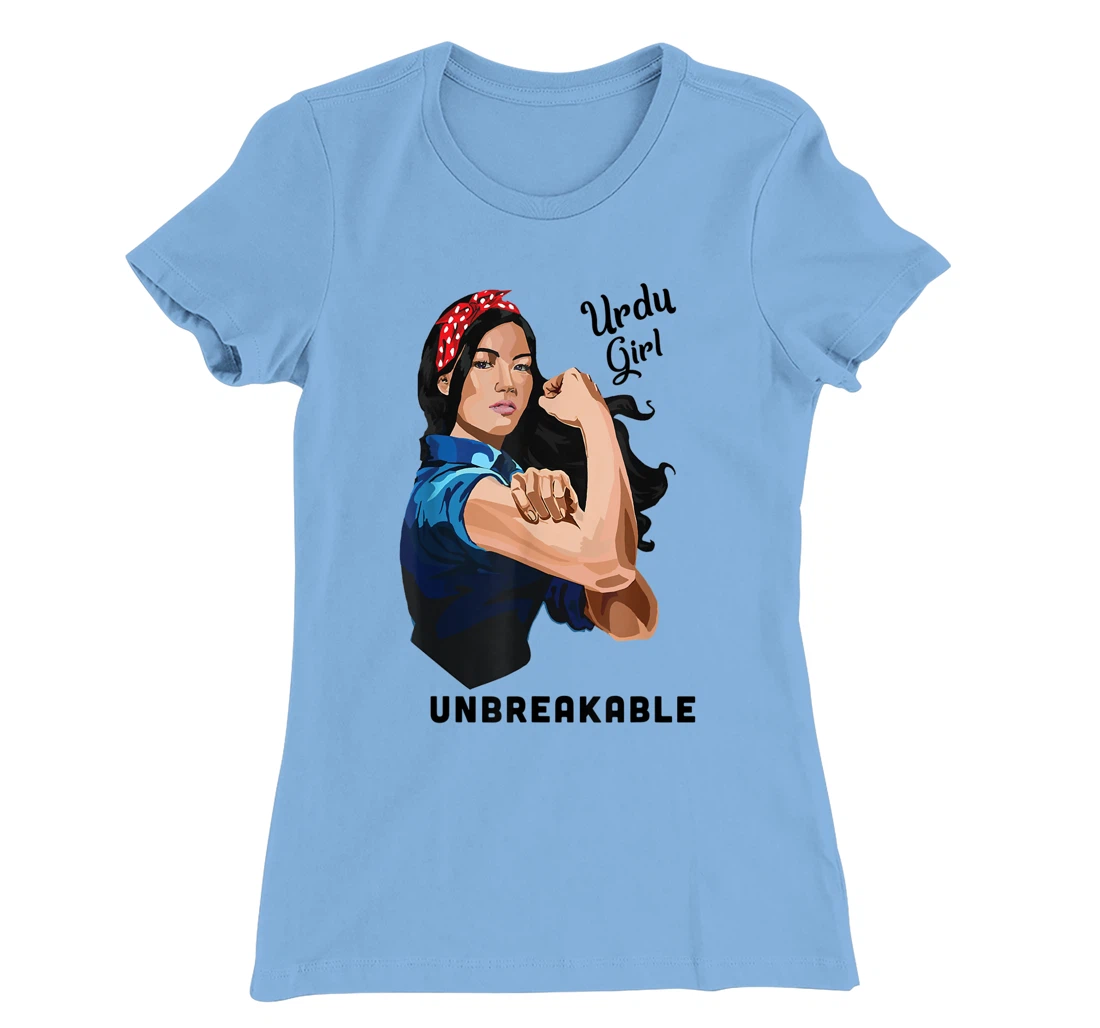 Womens Urdu Girl Unbreakable Rosie Riveter Retro Proud Heritage T-Shirt, Kid T-Shirt and Women T-Shirt