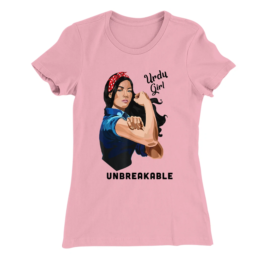 Womens Urdu Girl Unbreakable Rosie Riveter Retro Proud Heritage T-Shirt, Kid T-Shirt and Women T-Shirt