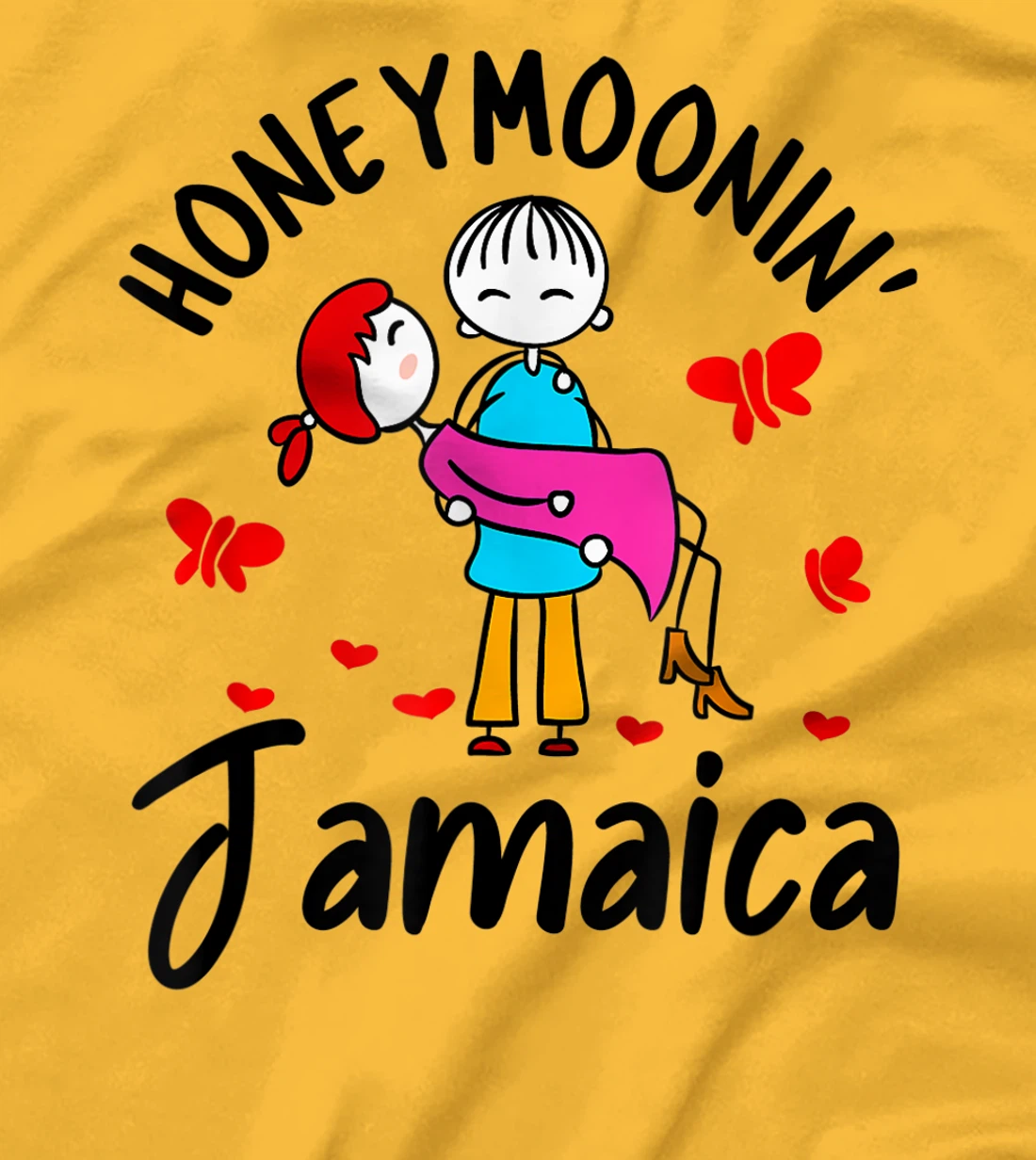 Womens Honeymoonin' Shirt Honeymoon Couples Bride Groom Jamaica T-Shirt, Women T-Shirt