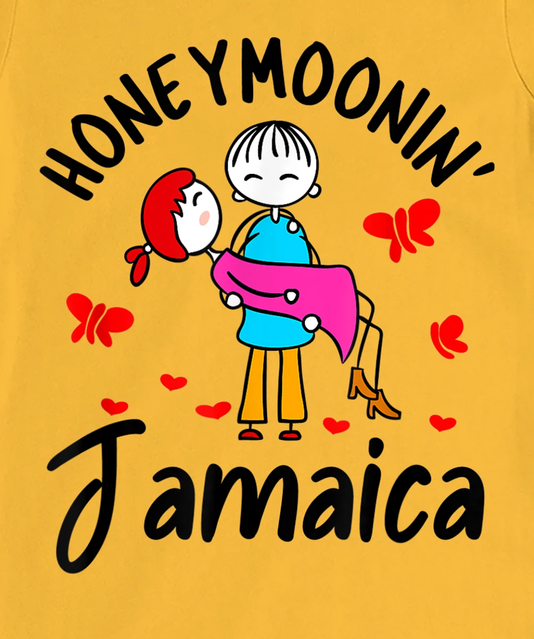 Womens Honeymoonin' Shirt Honeymoon Couples Bride Groom Jamaica T-Shirt, Women T-Shirt