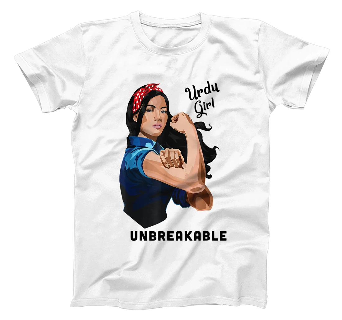 Womens Urdu Girl Unbreakable Rosie Riveter Retro Proud Heritage T-Shirt, Kid T-Shirt and Women T-Shirt
