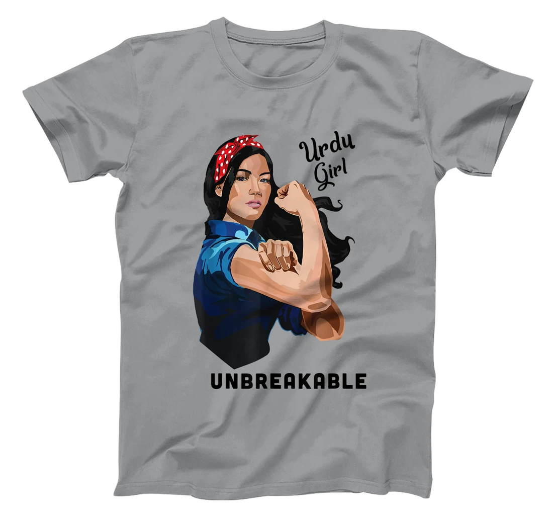 Womens Urdu Girl Unbreakable Rosie Riveter Retro Proud Heritage T-Shirt, Kid T-Shirt and Women T-Shirt