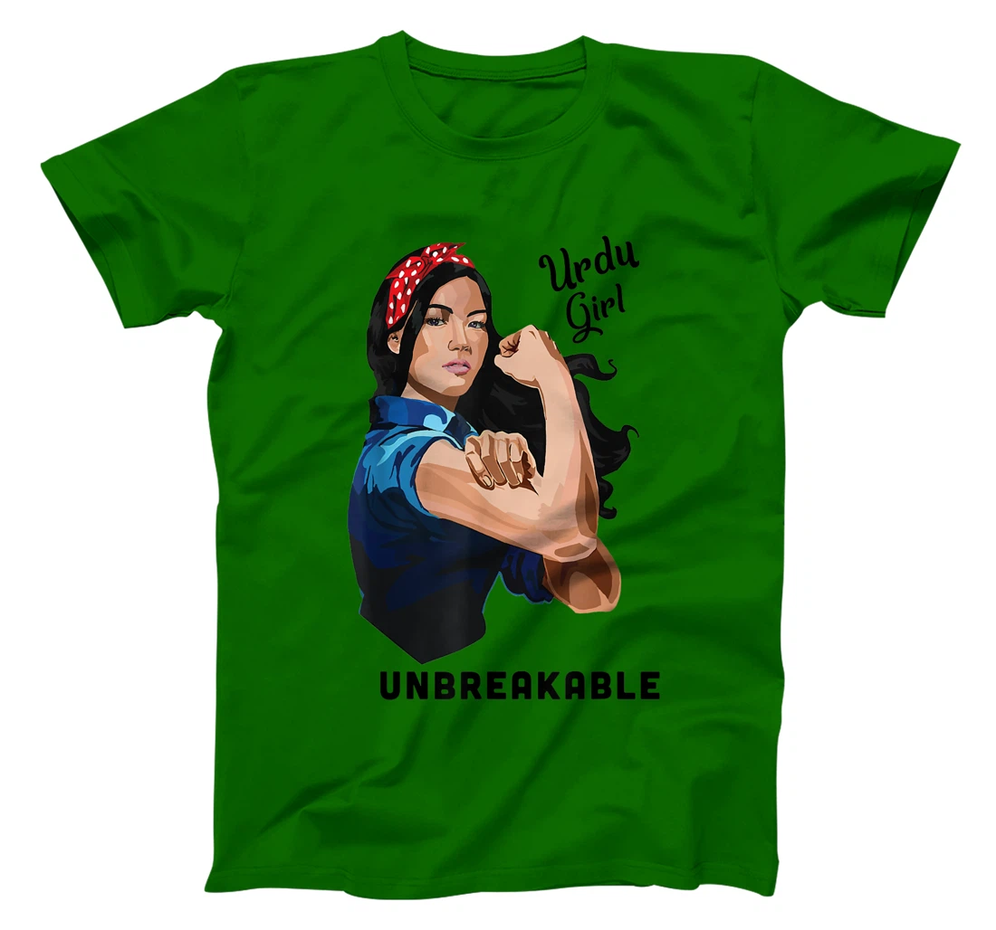Womens Urdu Girl Unbreakable Rosie Riveter Retro Proud Heritage T-Shirt, Kid T-Shirt and Women T-Shirt