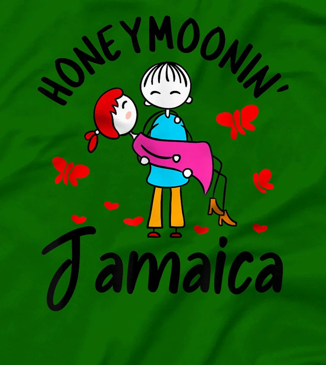 Womens Honeymoonin' Shirt Honeymoon Couples Bride Groom Jamaica T-Shirt, Women T-Shirt