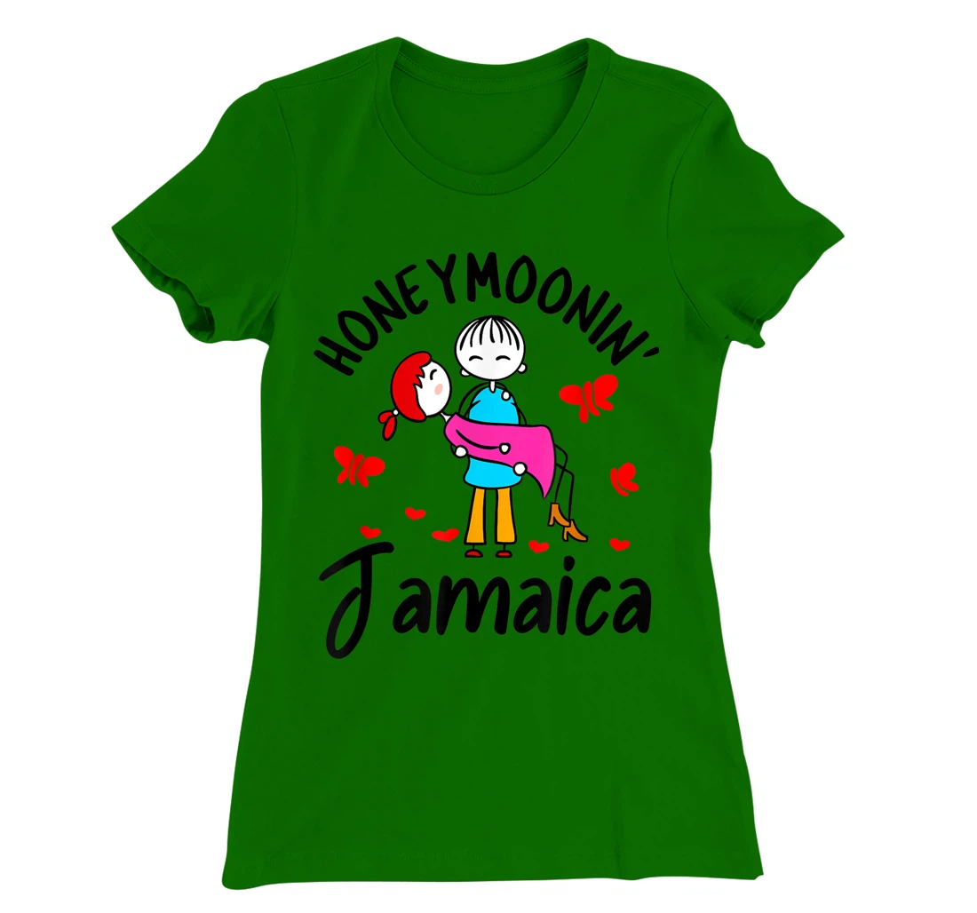 Womens Honeymoonin' Shirt Honeymoon Couples Bride Groom Jamaica T-Shirt, Women T-Shirt