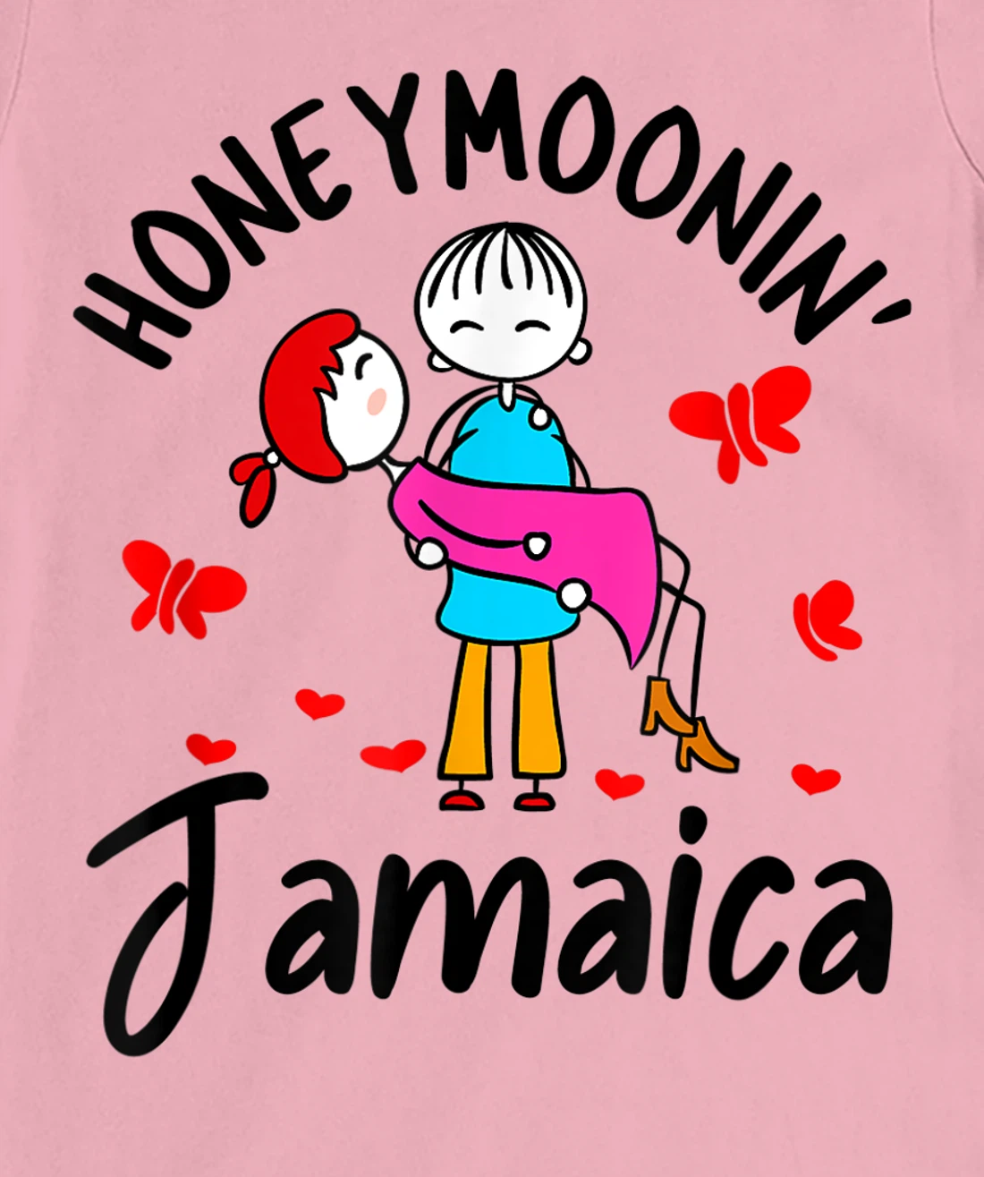 Womens Honeymoonin' Shirt Honeymoon Couples Bride Groom Jamaica T-Shirt, Women T-Shirt