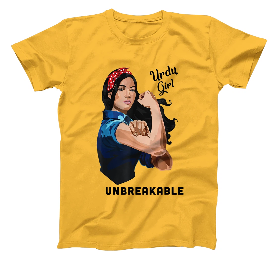 Womens Urdu Girl Unbreakable Rosie Riveter Retro Proud Heritage T-Shirt, Kid T-Shirt and Women T-Shirt