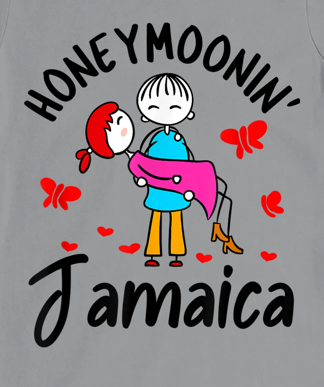 Womens Honeymoonin' Shirt Honeymoon Couples Bride Groom Jamaica T-Shirt, Women T-Shirt
