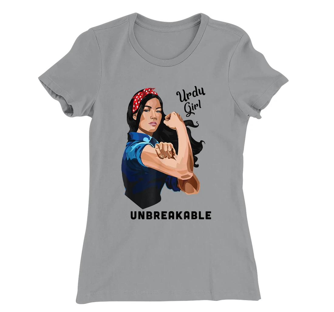 Womens Urdu Girl Unbreakable Rosie Riveter Retro Proud Heritage T-Shirt, Kid T-Shirt and Women T-Shirt