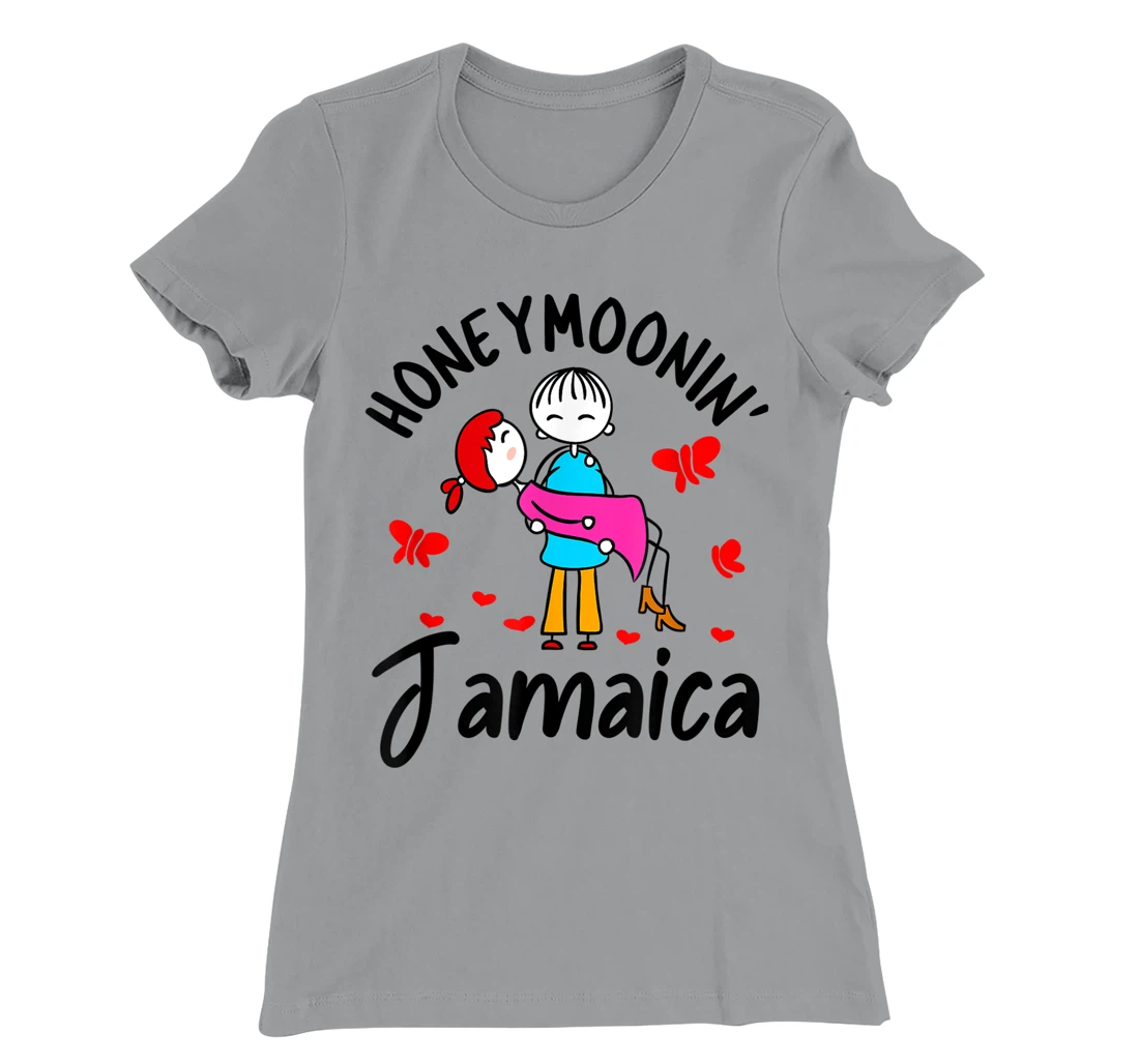 Womens Honeymoonin' Shirt Honeymoon Couples Bride Groom Jamaica T-Shirt, Women T-Shirt