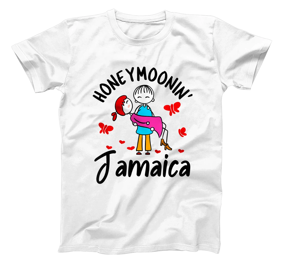 Womens Honeymoonin' Shirt Honeymoon Couples Bride Groom Jamaica T-Shirt, Women T-Shirt
