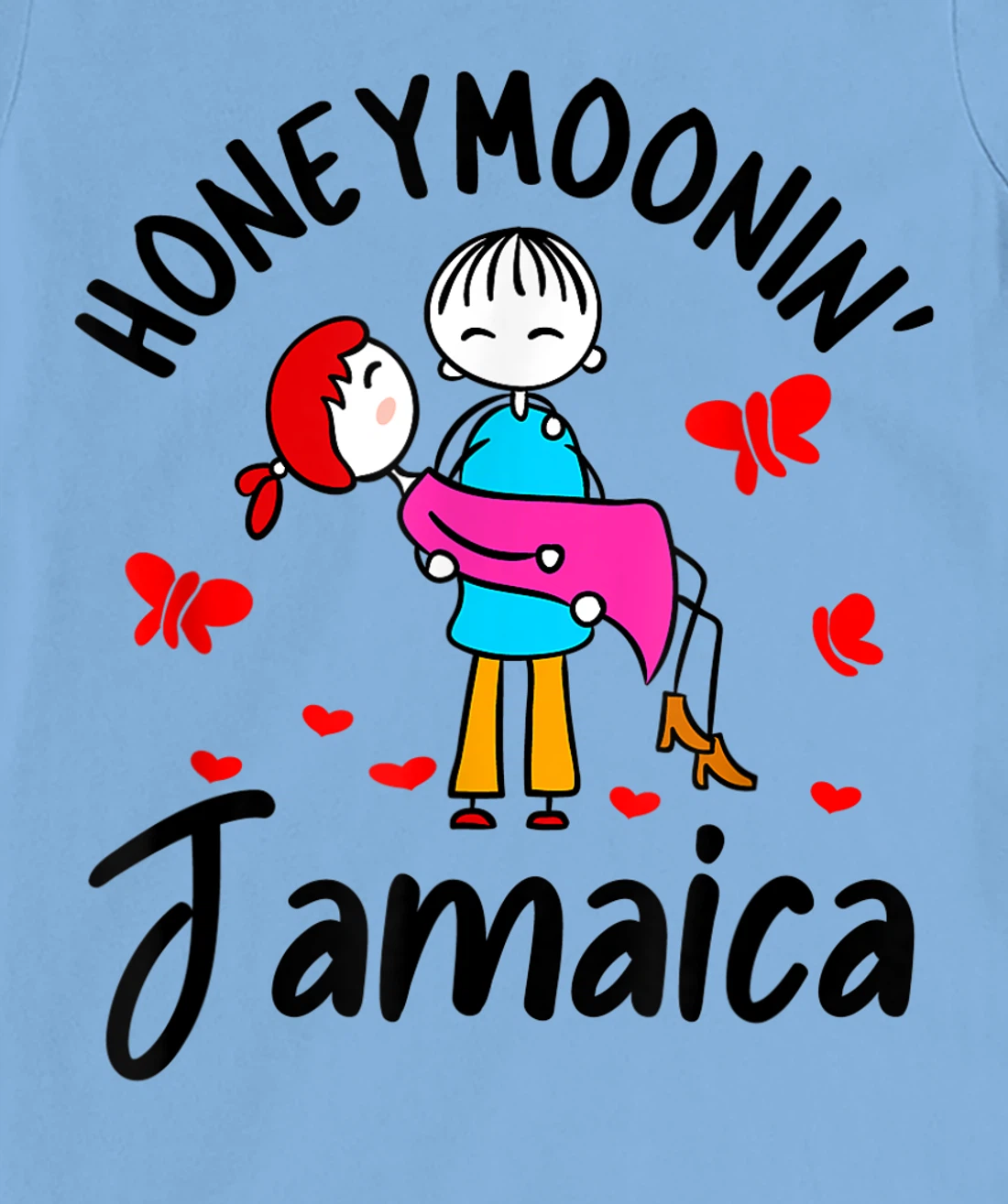Womens Honeymoonin' Shirt Honeymoon Couples Bride Groom Jamaica T-Shirt, Women T-Shirt