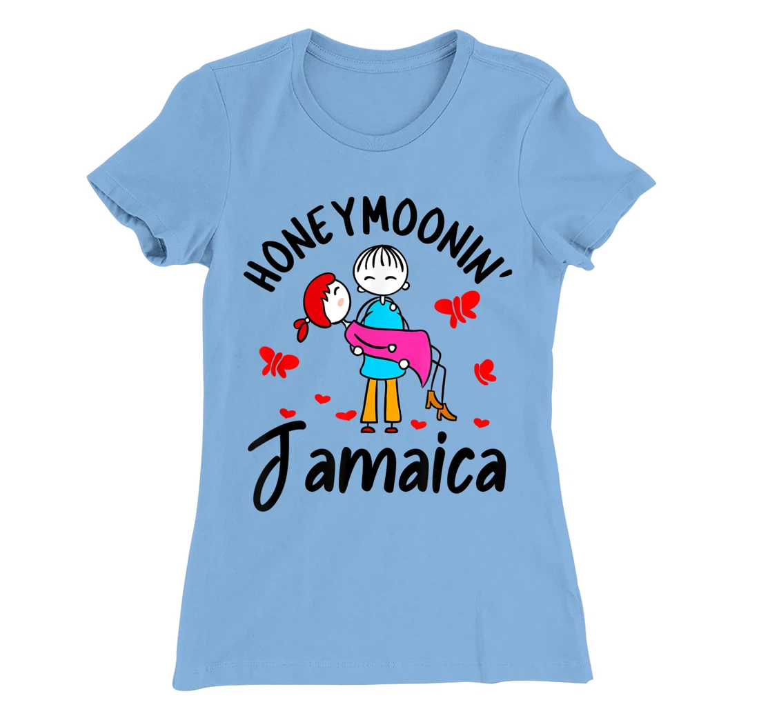 Womens Honeymoonin' Shirt Honeymoon Couples Bride Groom Jamaica T-Shirt, Women T-Shirt