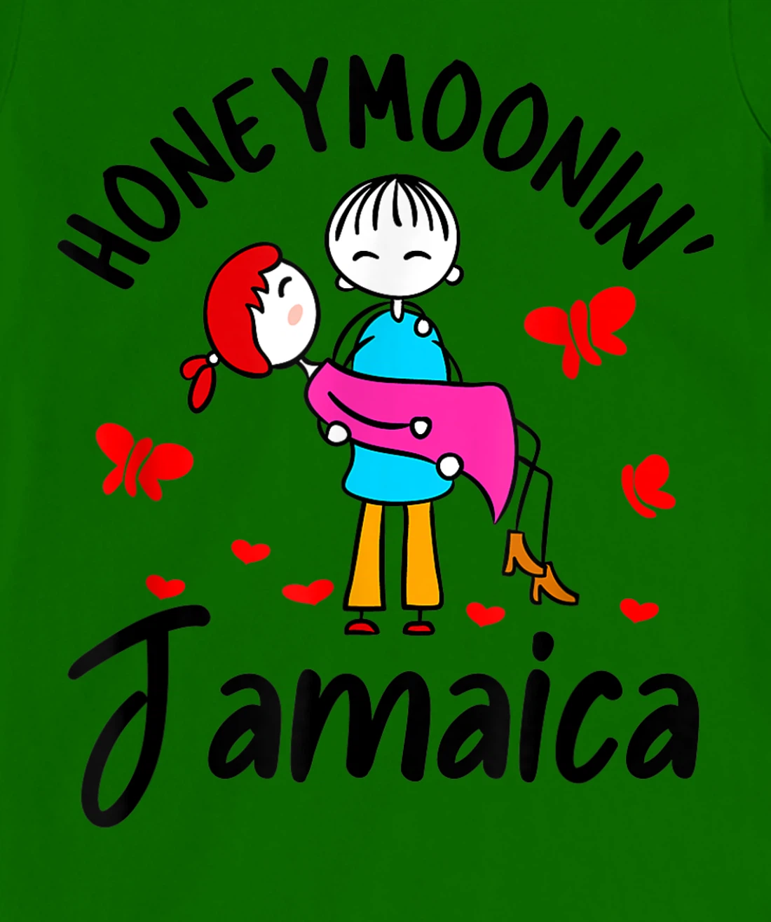 Womens Honeymoonin' Shirt Honeymoon Couples Bride Groom Jamaica T-Shirt, Women T-Shirt