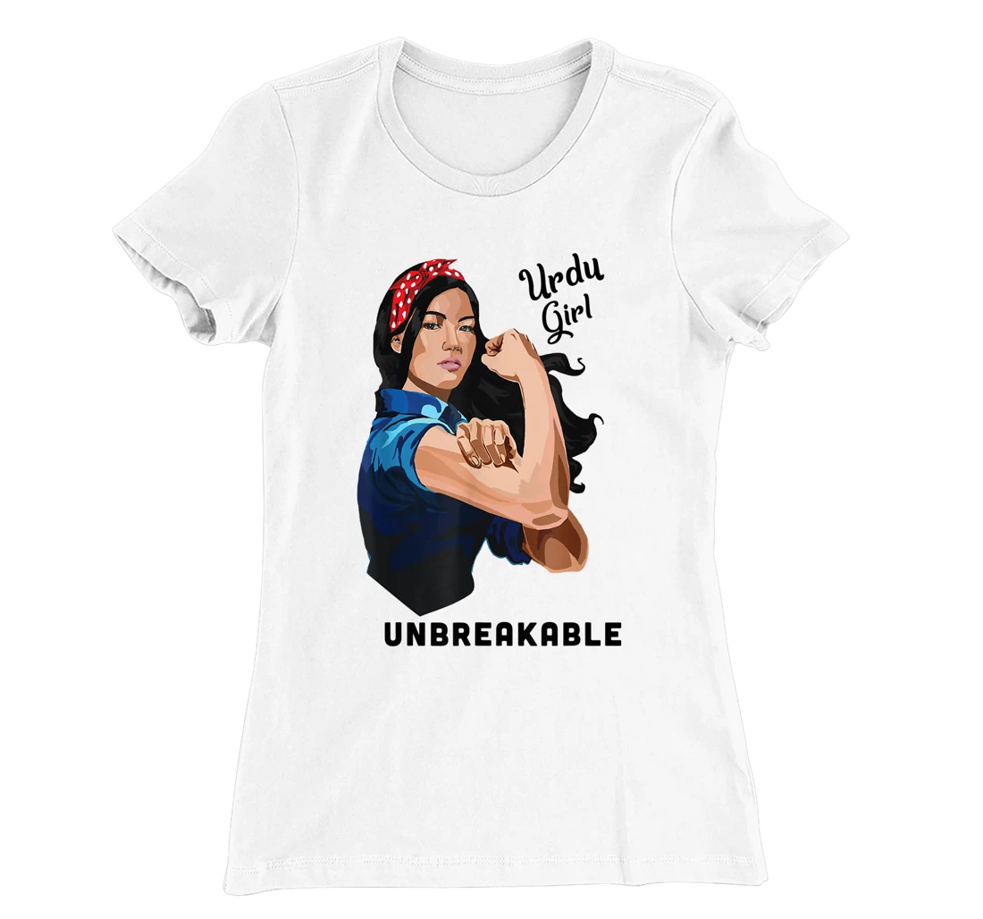 Womens Urdu Girl Unbreakable Rosie Riveter Retro Proud Heritage T-Shirt, Kid T-Shirt and Women T-Shirt