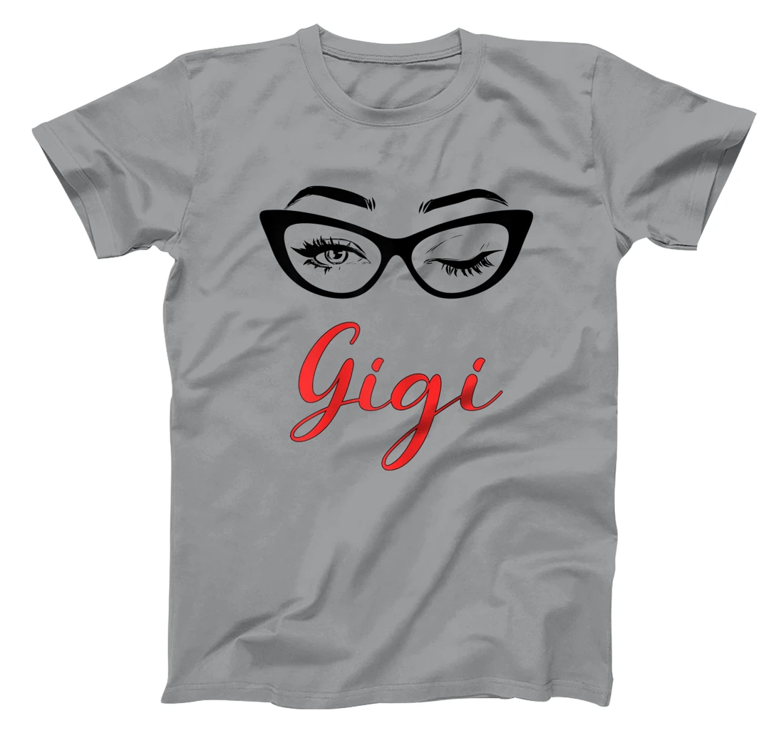 Womens Gigi Eyes Wink Cute Glasses T-Shirt, Women T-Shirt