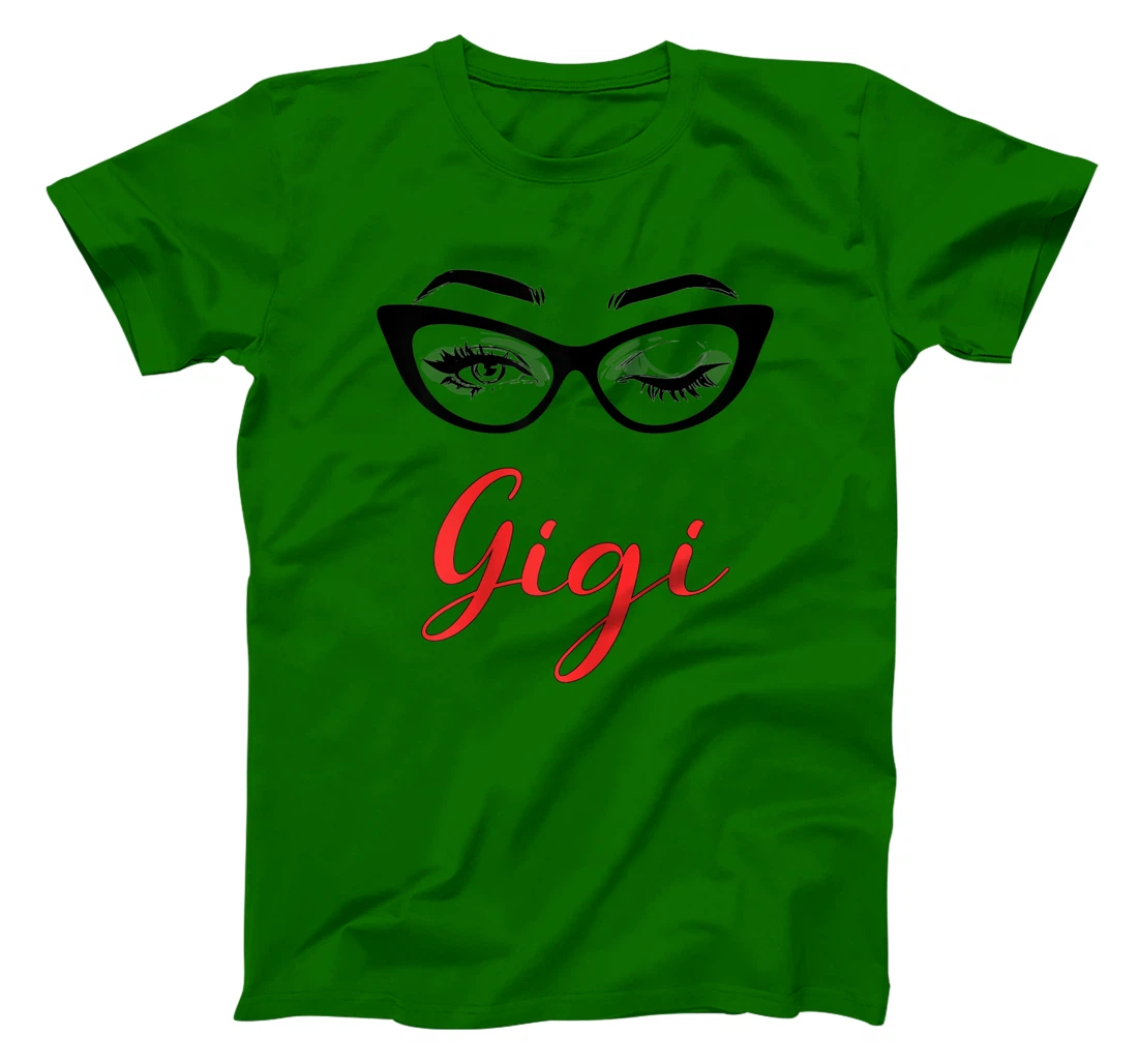 Womens Gigi Eyes Wink Cute Glasses T-Shirt, Women T-Shirt