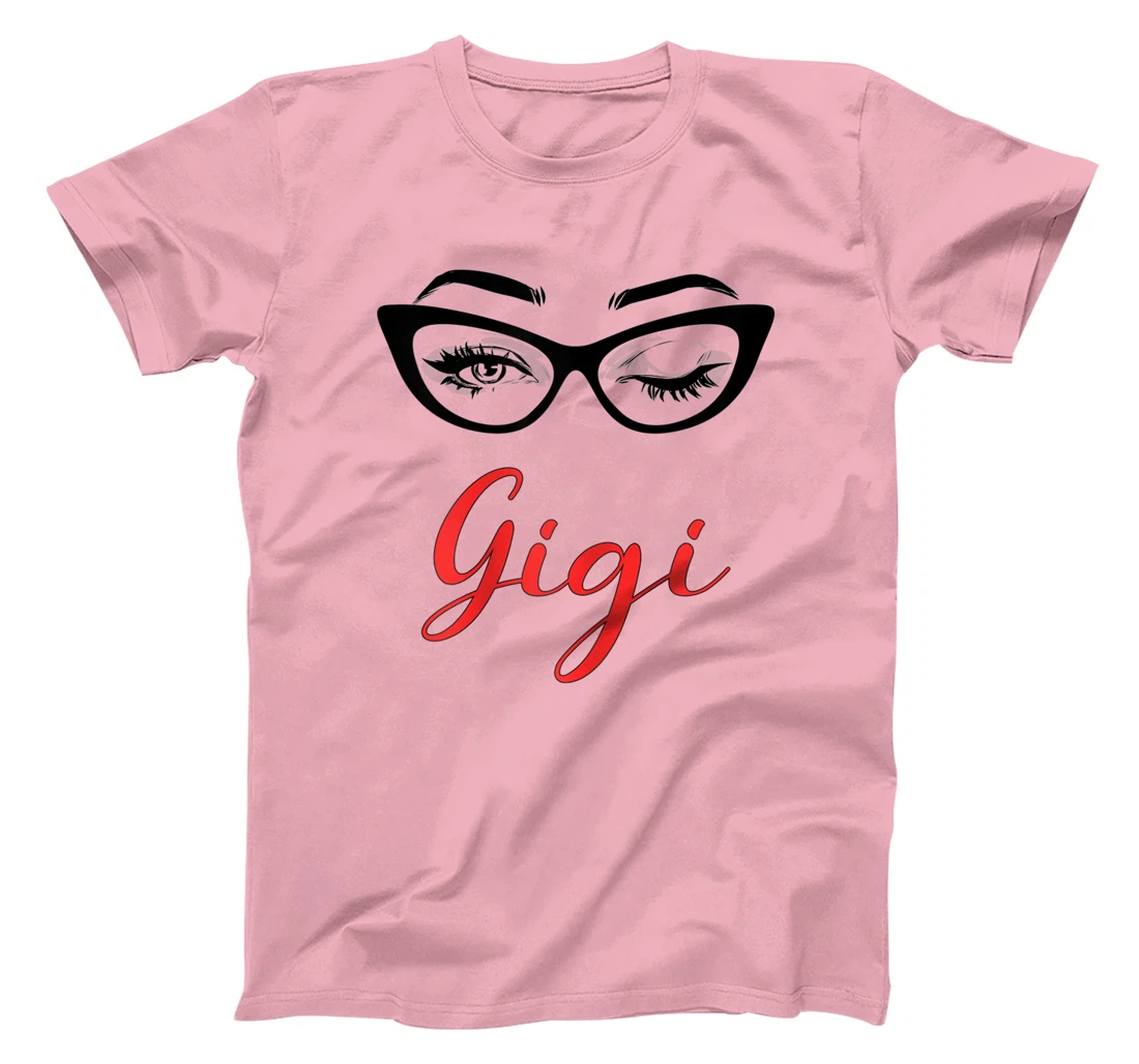 Womens Gigi Eyes Wink Cute Glasses T-Shirt, Women T-Shirt
