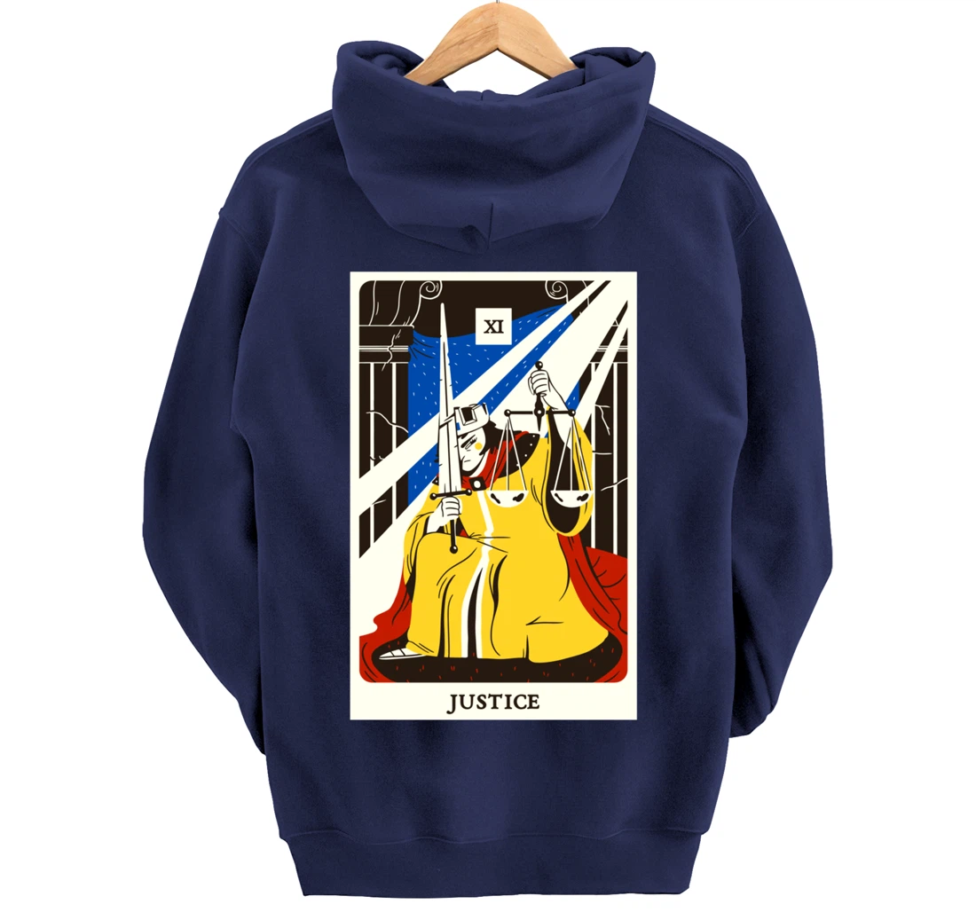 Justice Tarot Card Occult Beliefs Divination Magic Pullover Hoodie