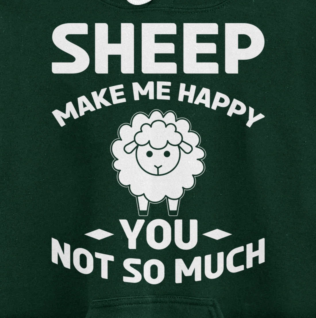 Farm Animals Sheep Make Me Happy Pullover Hoodie