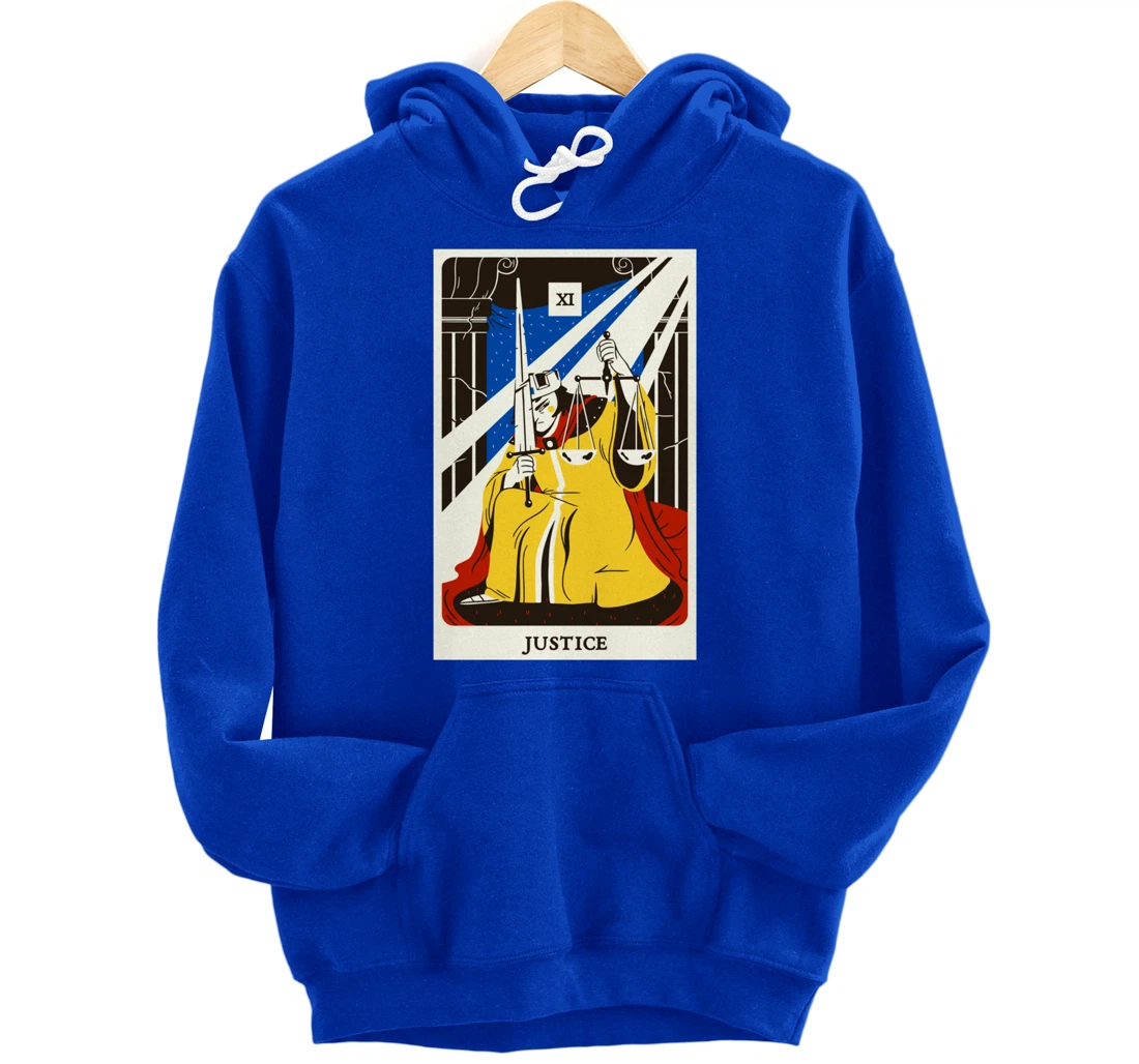 Justice Tarot Card Occult Beliefs Divination Magic Pullover Hoodie