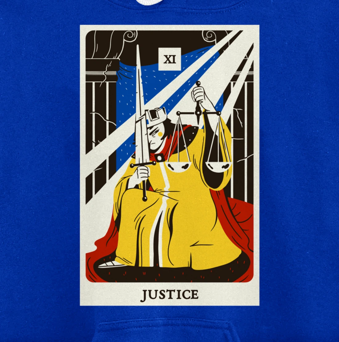 Justice Tarot Card Occult Beliefs Divination Magic Pullover Hoodie
