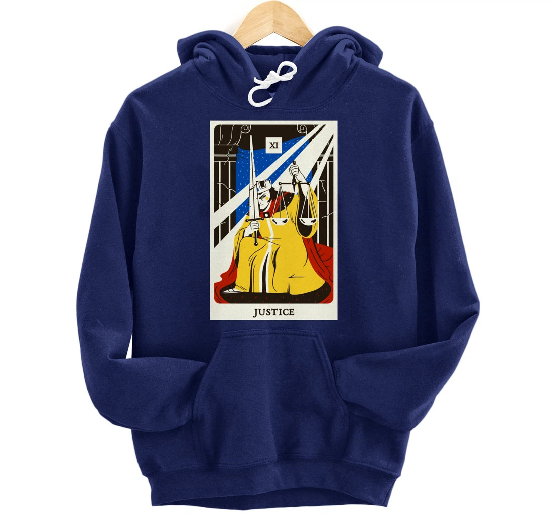 Justice Tarot Card Occult Beliefs Divination Magic Pullover Hoodie