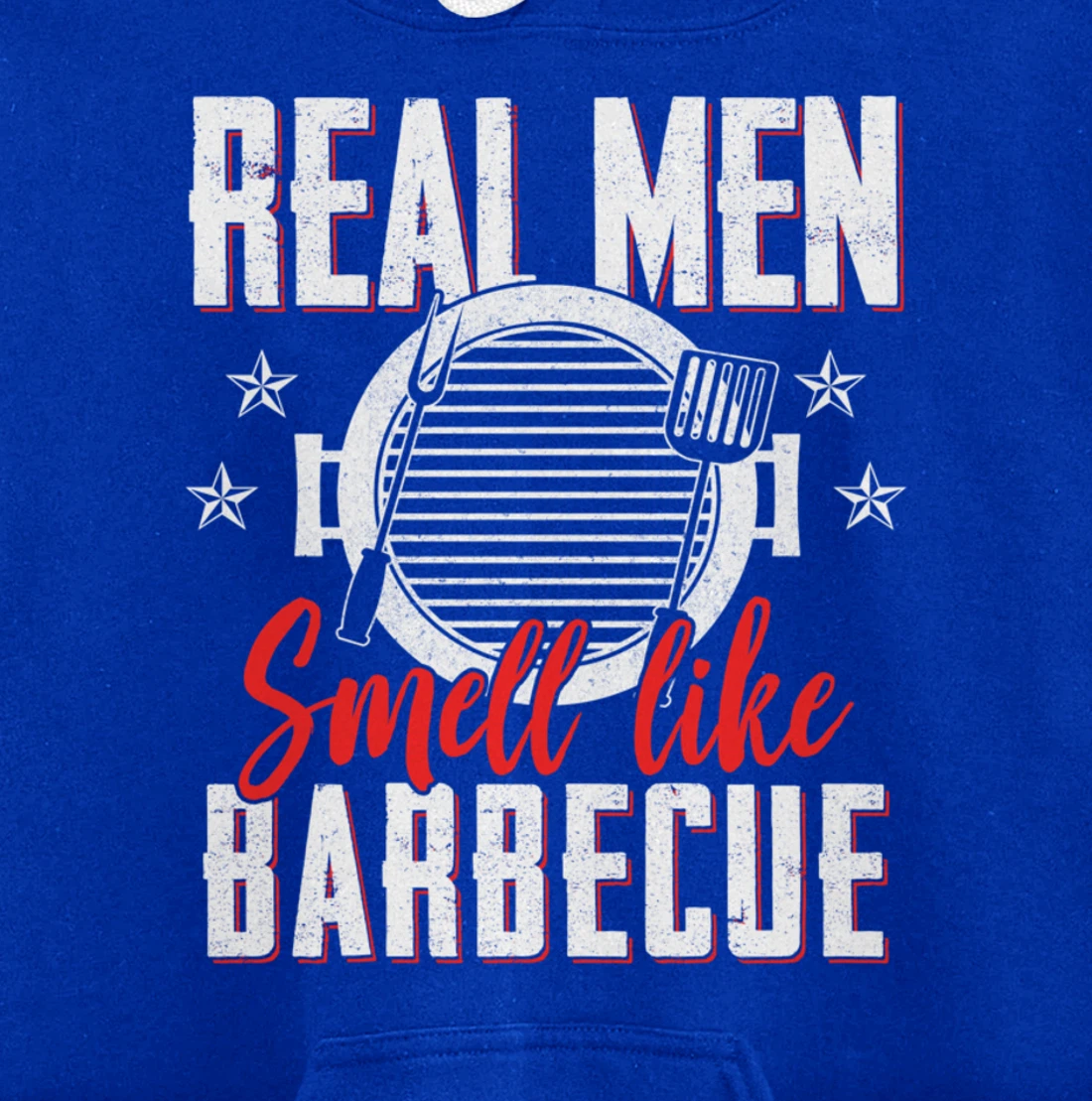 Funny Barbecue Graphic Real Men Meat Smoking BBQ Pullover Hoodie