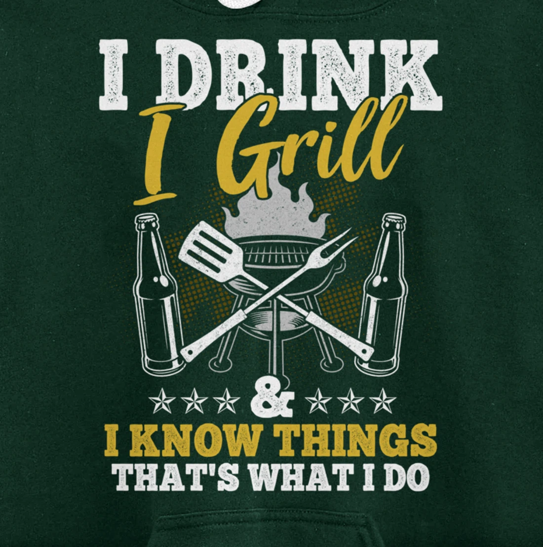 Funny Barbecue Beer Lover Graphic Women Men Meat Smoking BBQ Pullover Hoodie