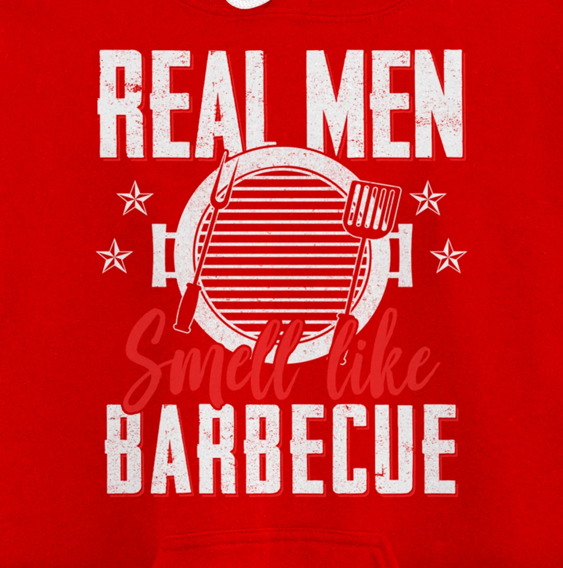 Funny Barbecue Graphic Real Men Meat Smoking BBQ Pullover Hoodie
