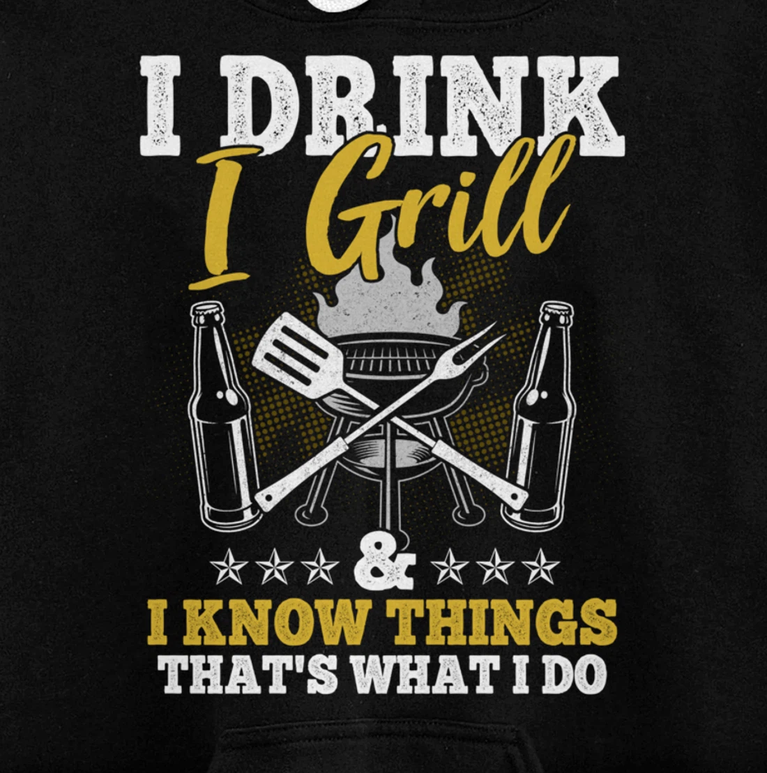 Funny Barbecue Beer Lover Graphic Women Men Meat Smoking BBQ Pullover Hoodie