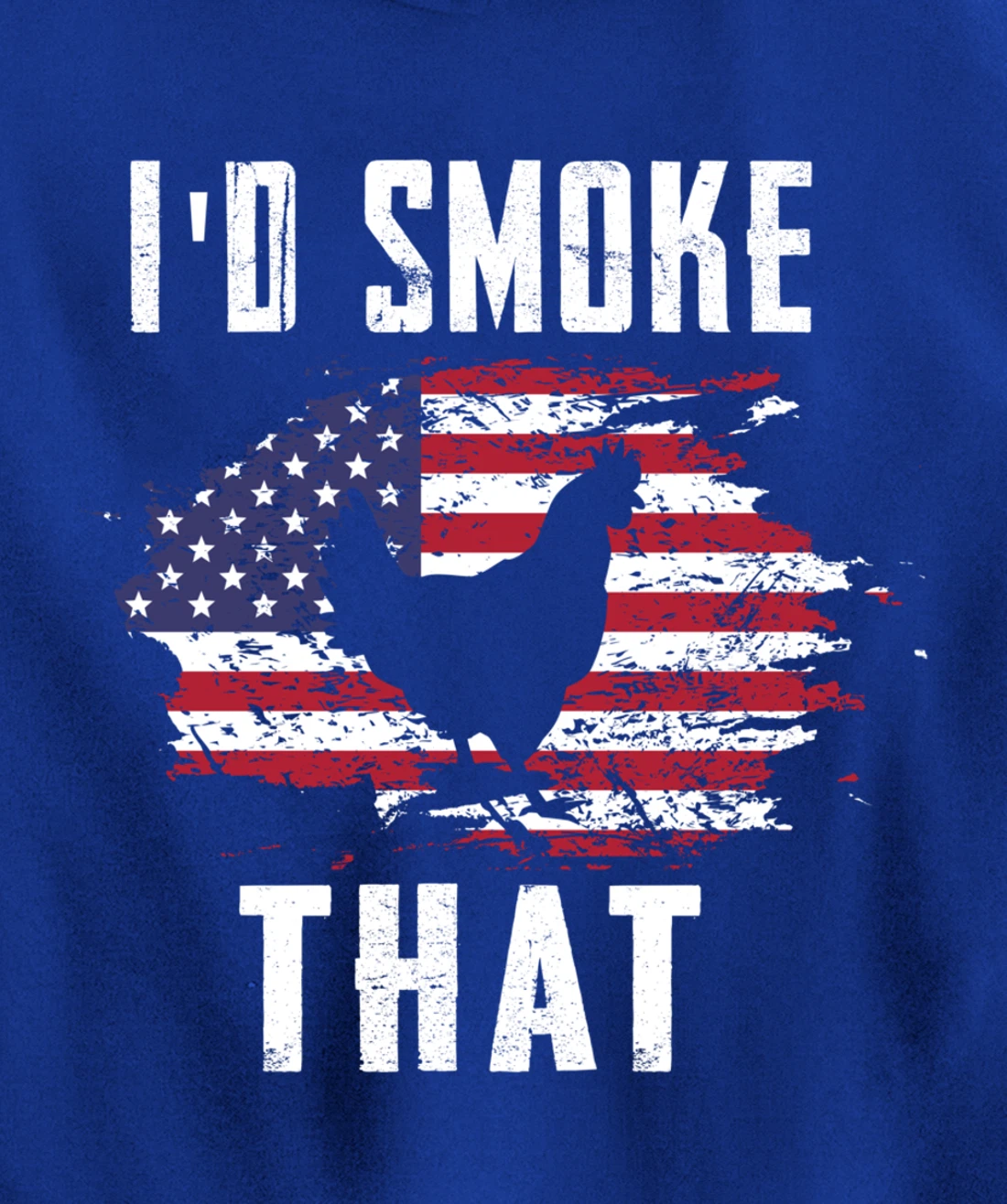 Patriotic Chicken Flag Chicken Graphic Men Meat Smoking BBQ Pullover Hoodie