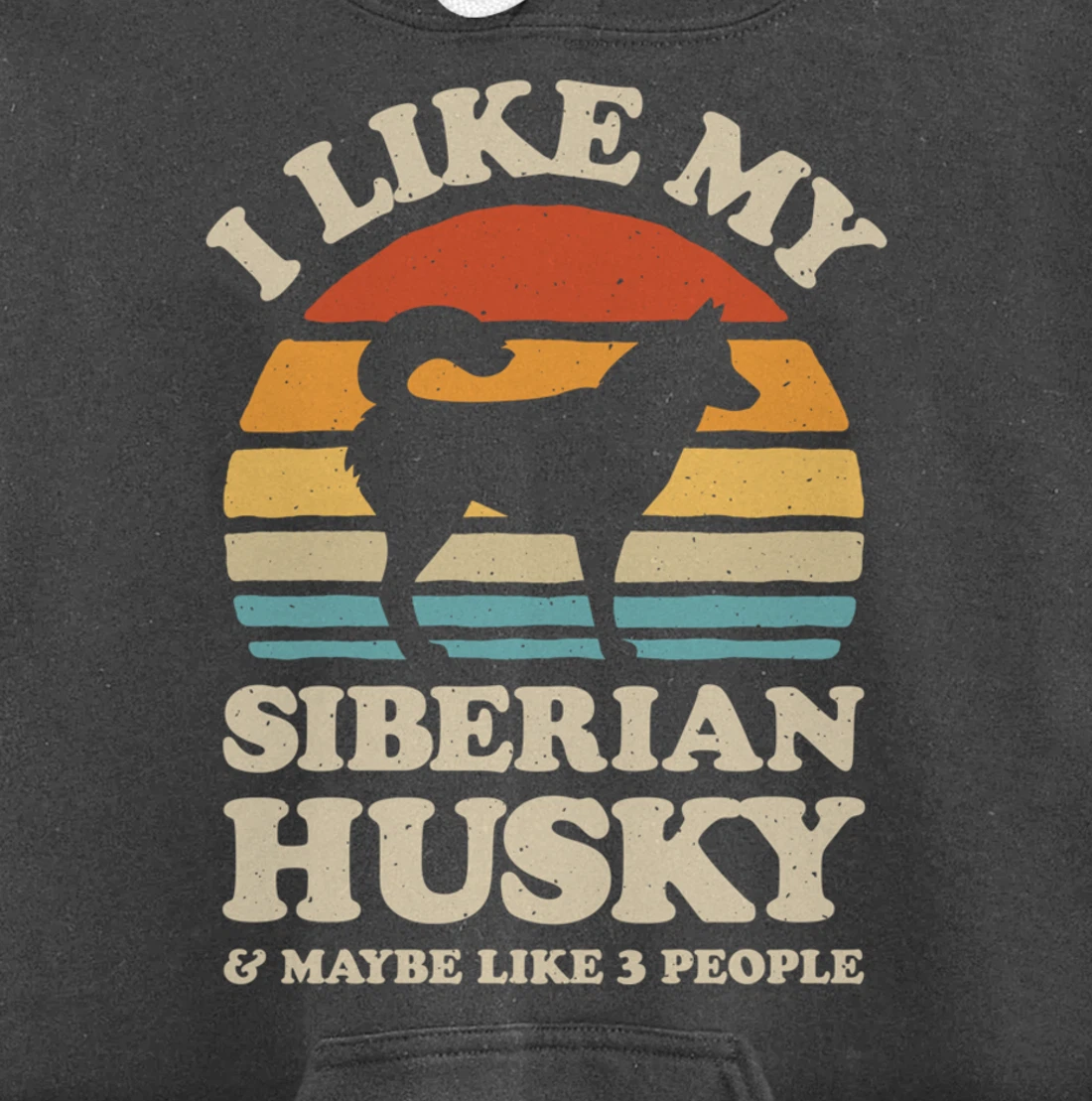 I Like My Siberian Husky And Maybe Like 3 People Dog Retro Pullover Hoodie