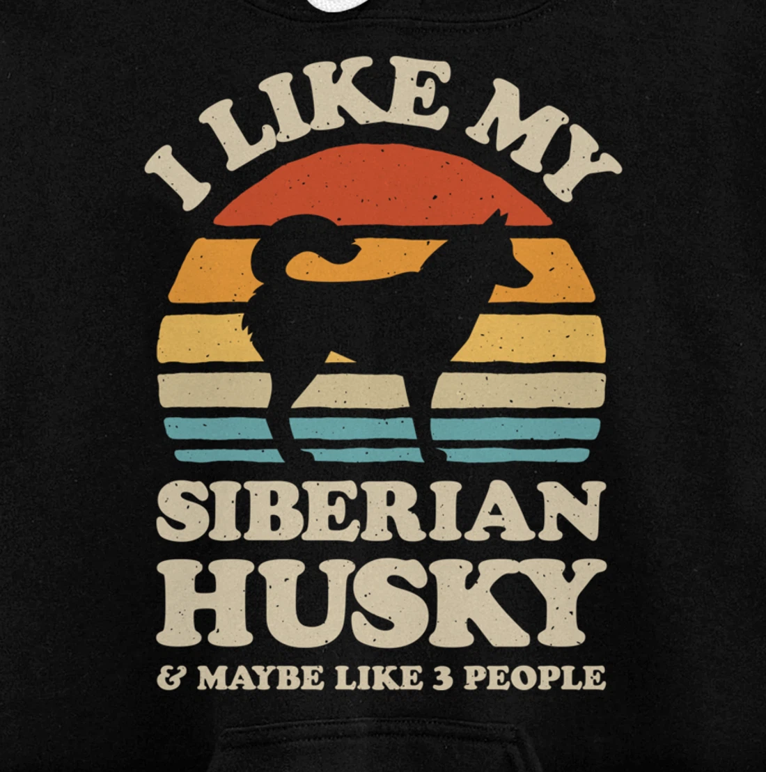 I Like My Siberian Husky And Maybe Like 3 People Dog Retro Pullover Hoodie