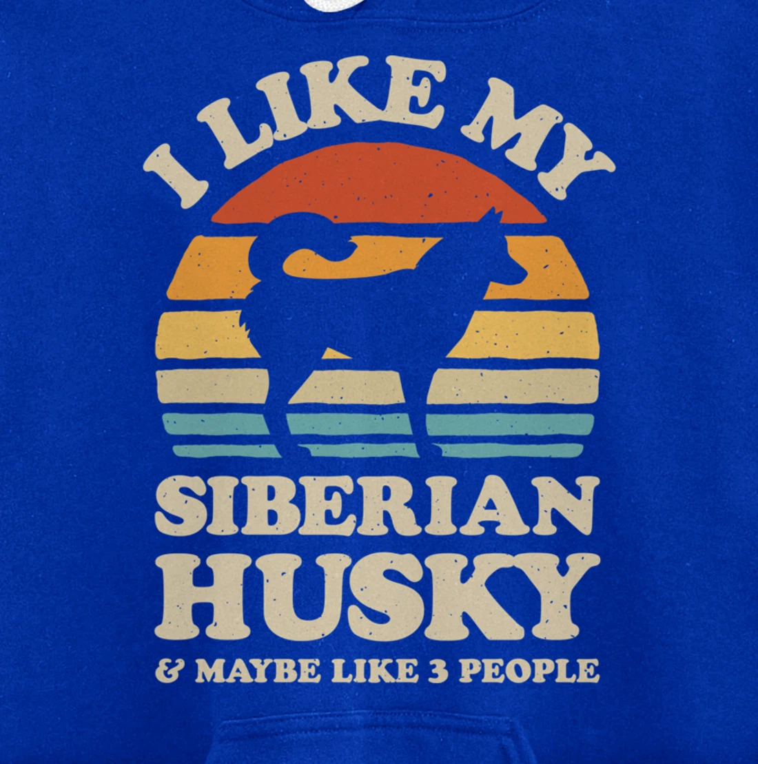 I Like My Siberian Husky And Maybe Like 3 People Dog Retro Pullover Hoodie