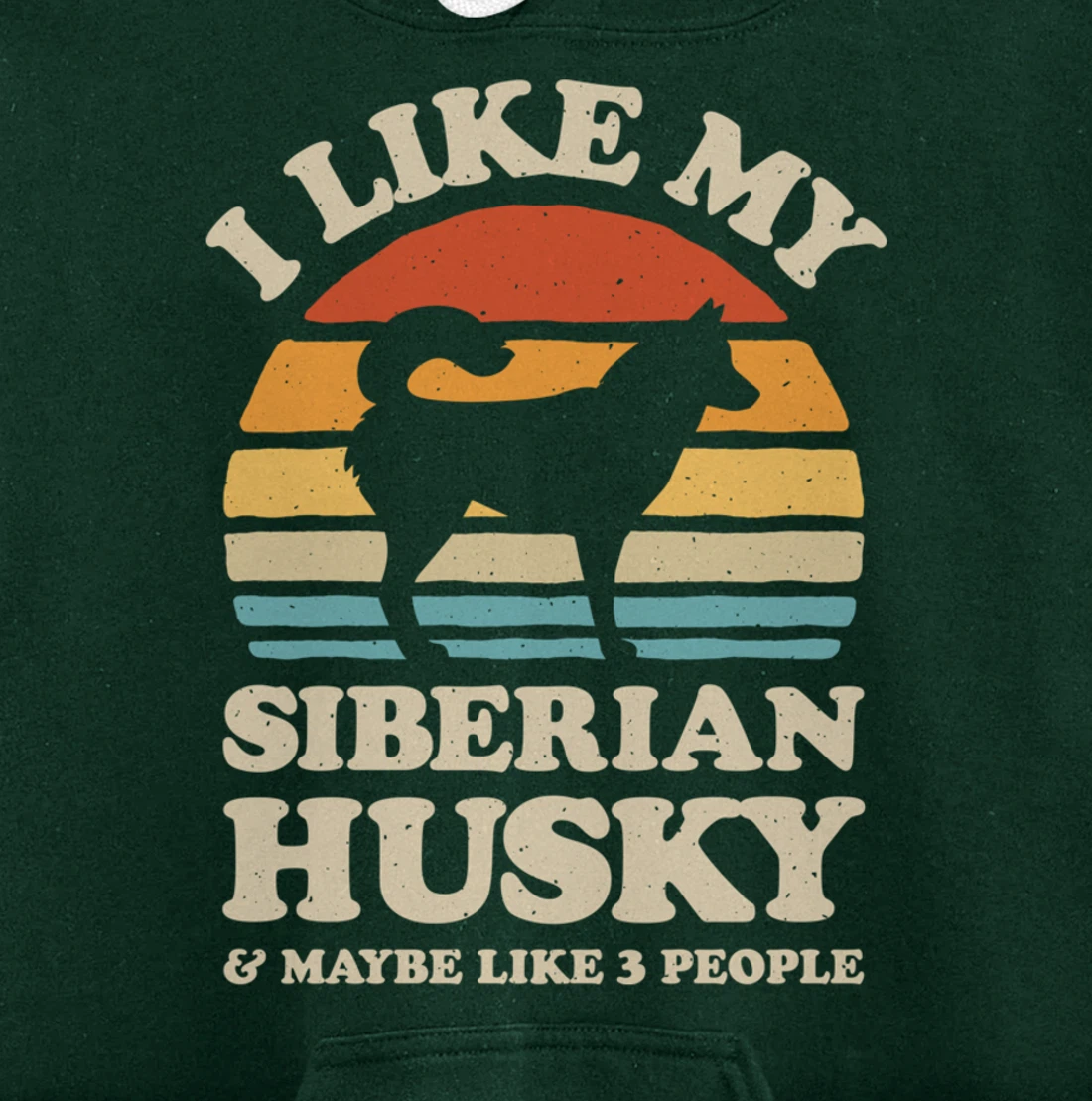 I Like My Siberian Husky And Maybe Like 3 People Dog Retro Pullover Hoodie