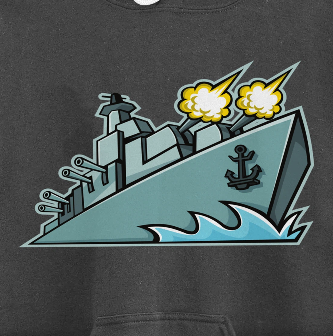 Battleship Aircraft Carrier War Ship Graphic Pullover Hoodie