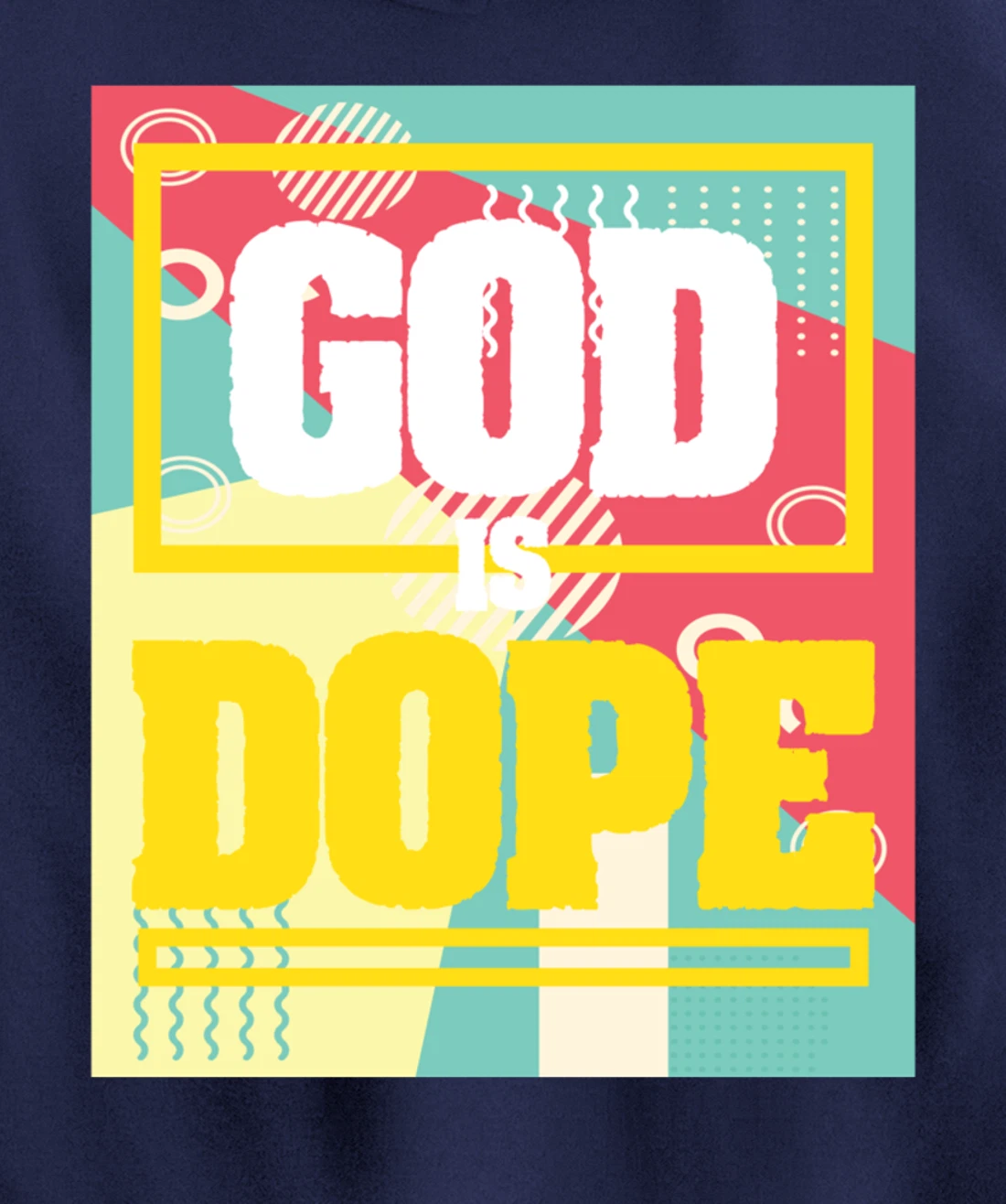 Retro Design 70s Religious Christian Believer Church Faith Pullover Hoodie